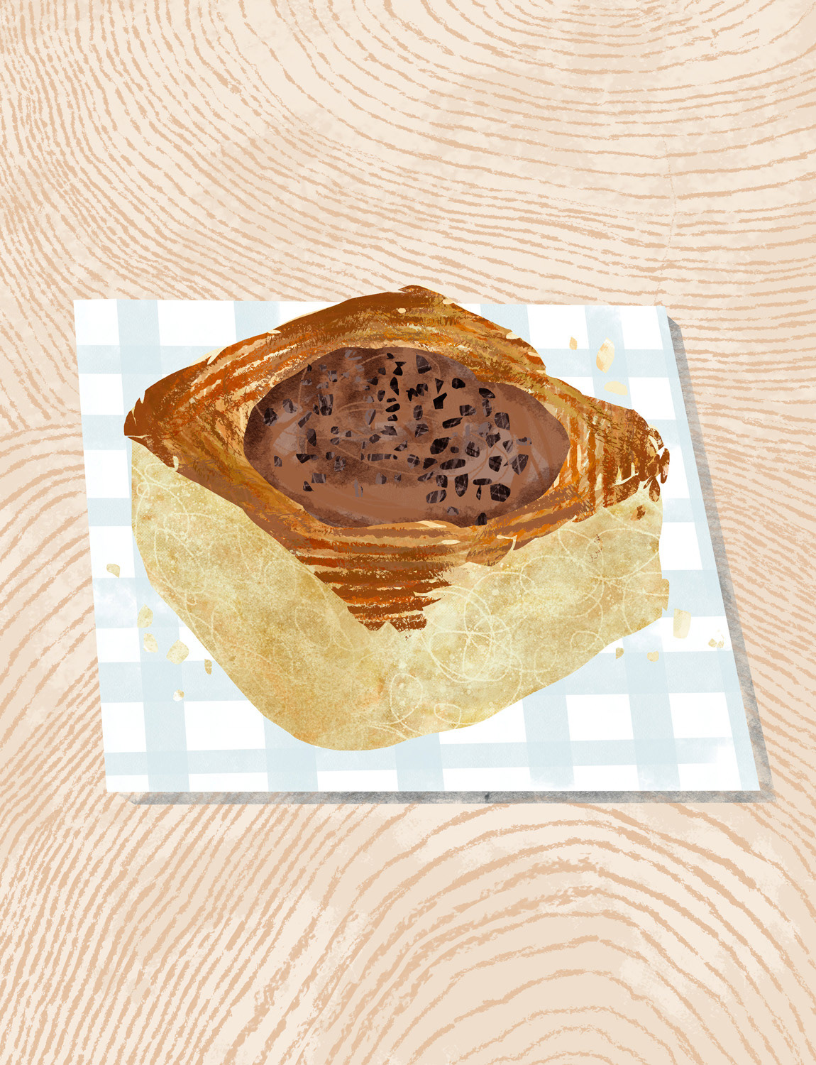 Chocolate custard bun, 2025