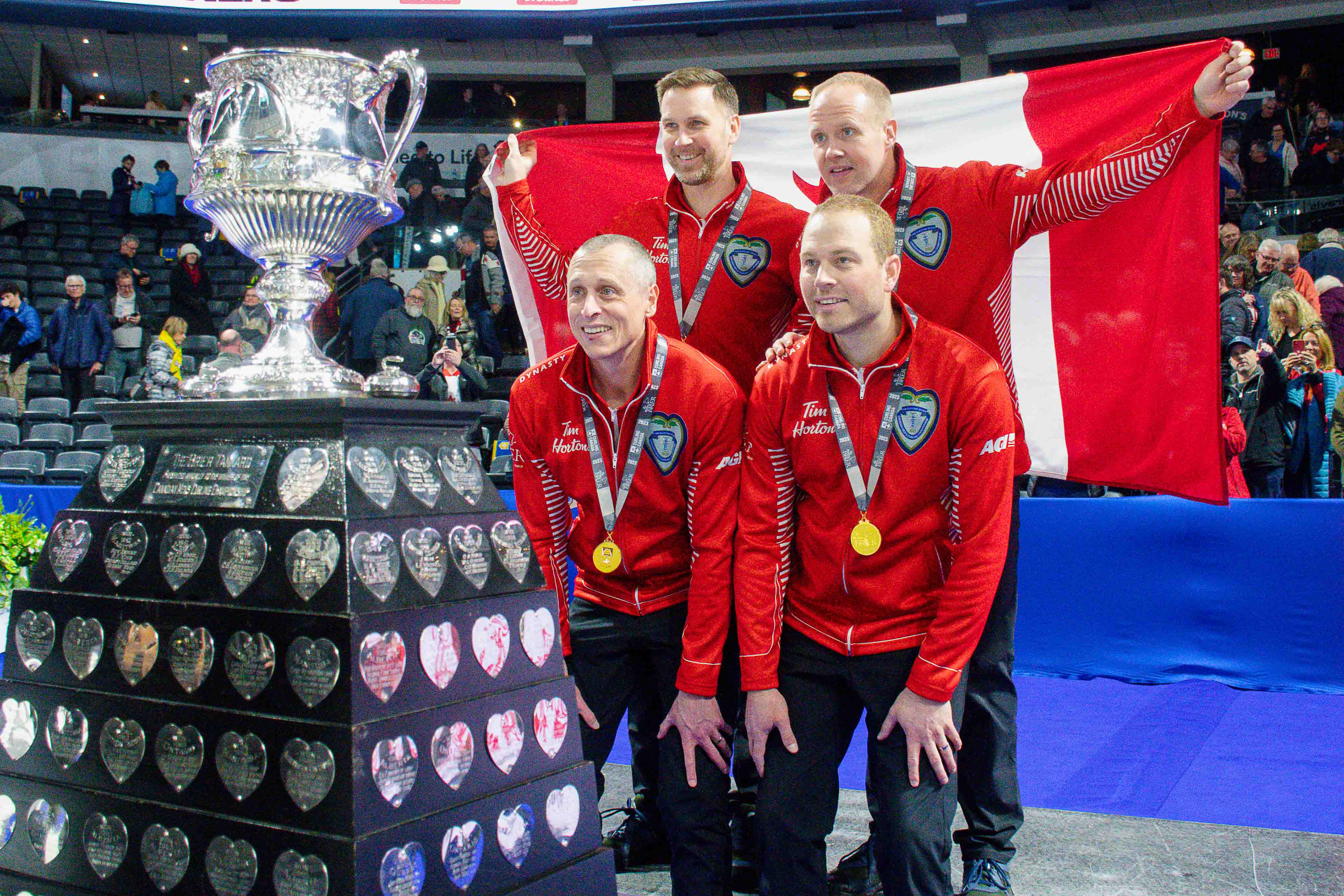 Brad Gushue, Mark Nichols, E.J. Harnden, Geoff Walker