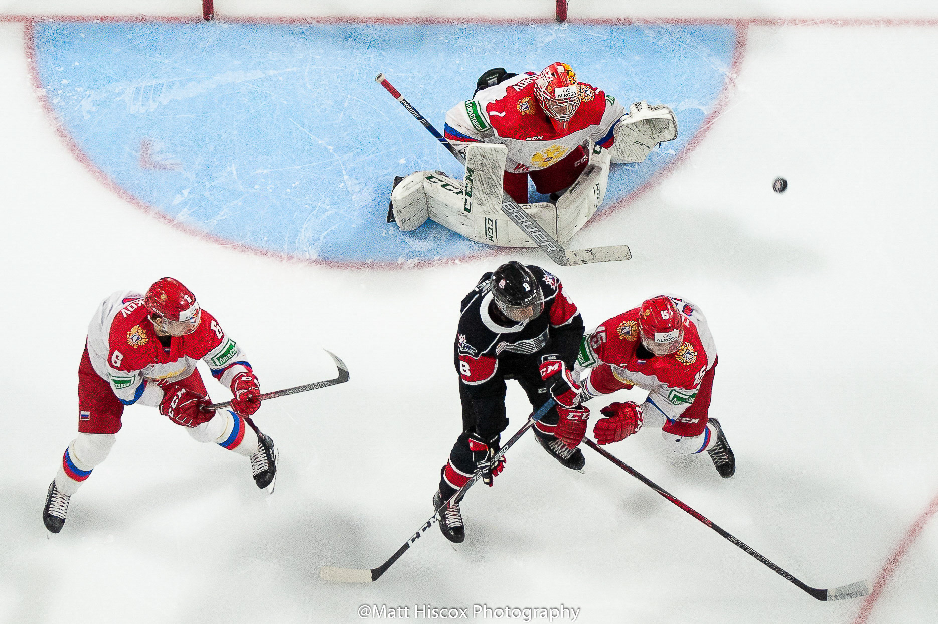 Daniil Pylenkov, Serron Noel, Amir Miftakhov (G) and Segei Telgin