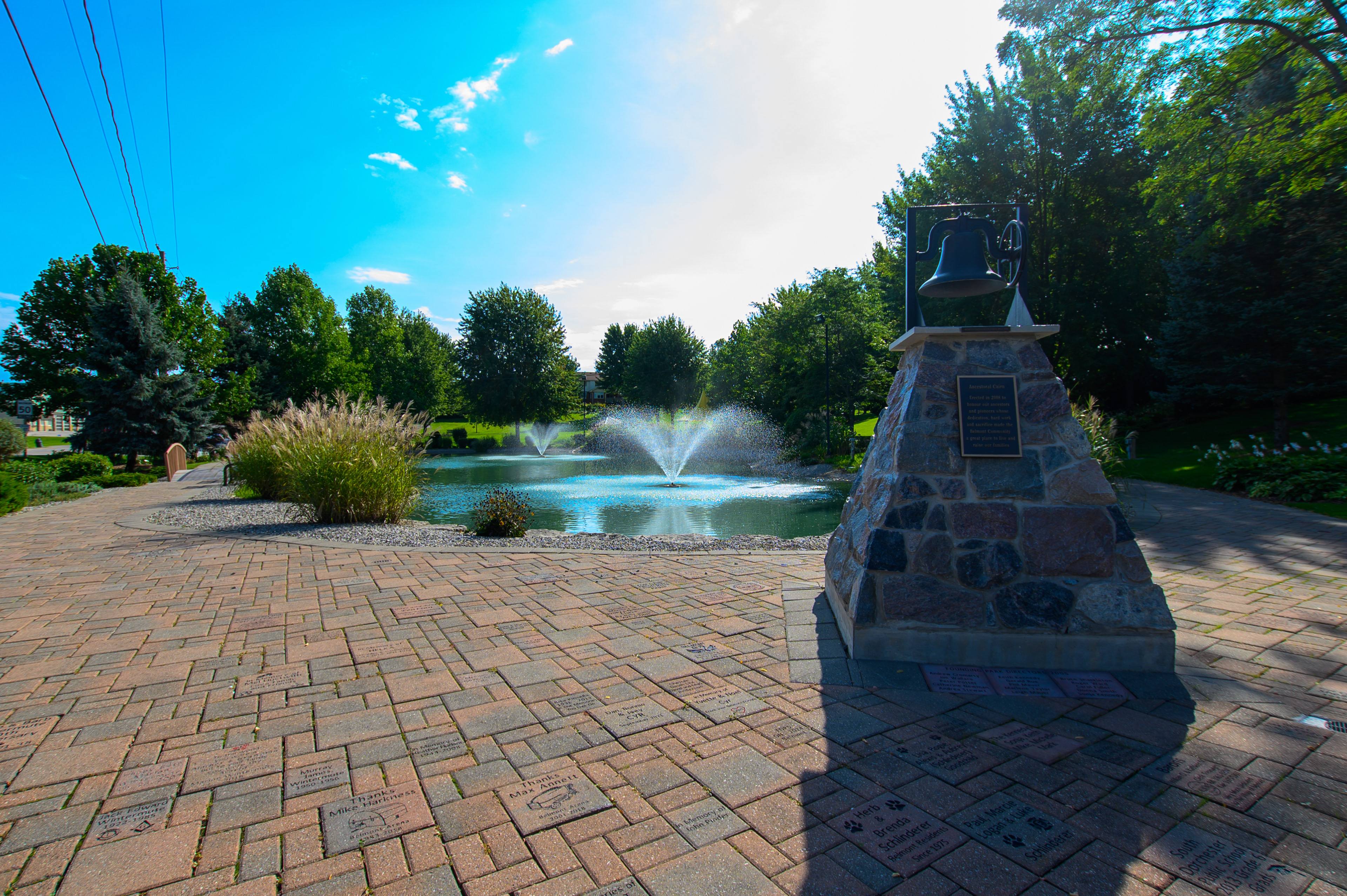 Belmont township fountain 