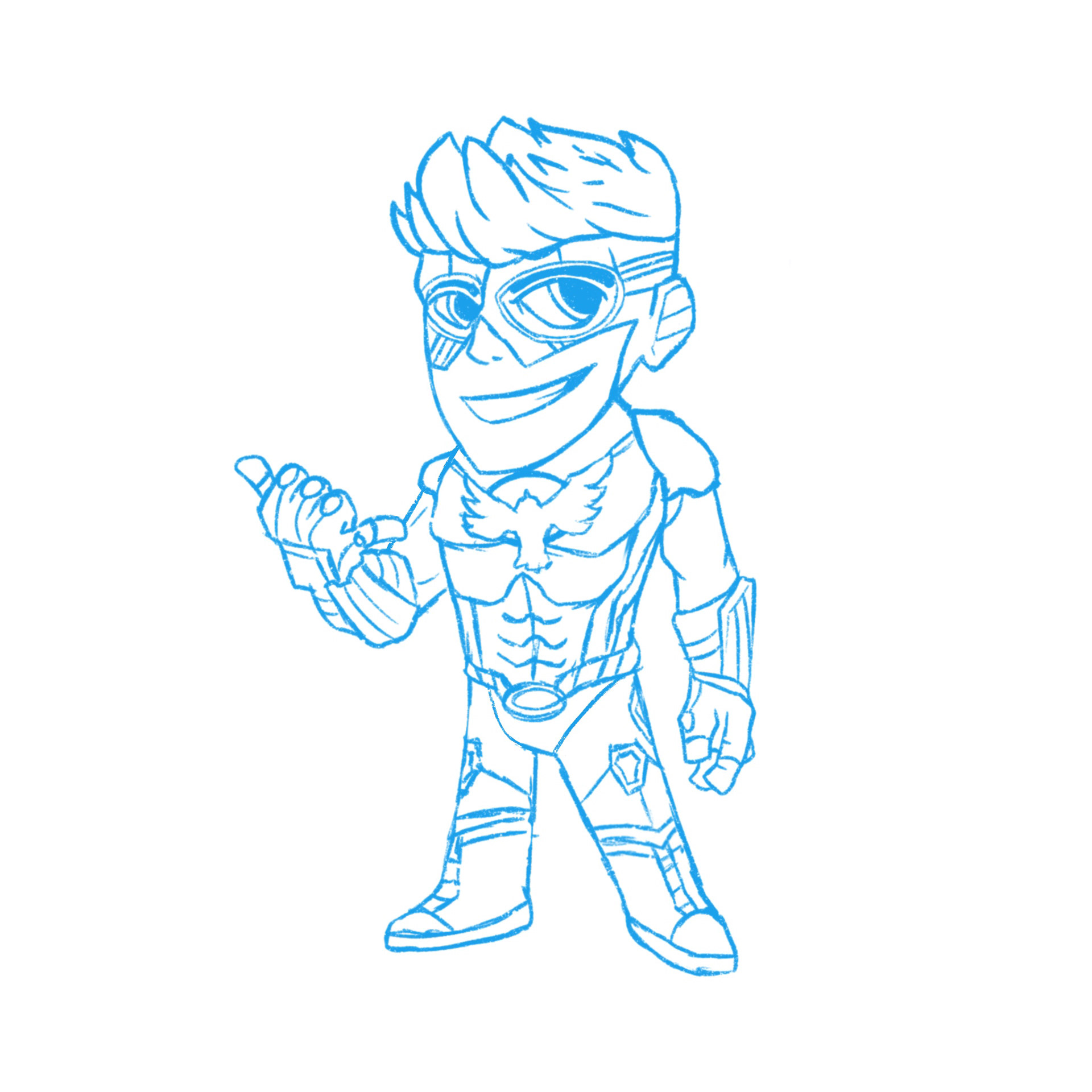Option 1: "Nighthawk" original character | Chibi style