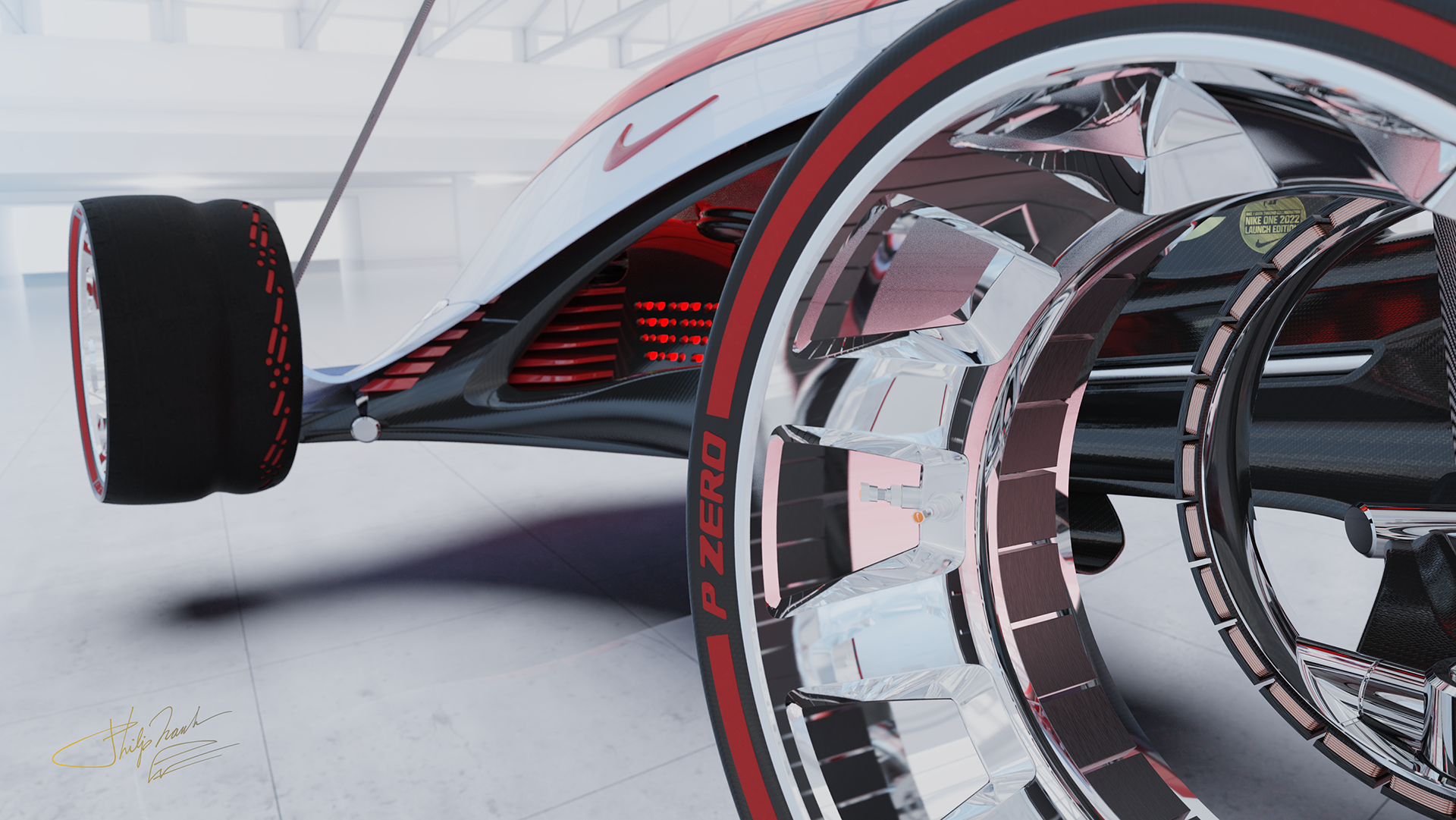The wheels are part of the motor assembly.