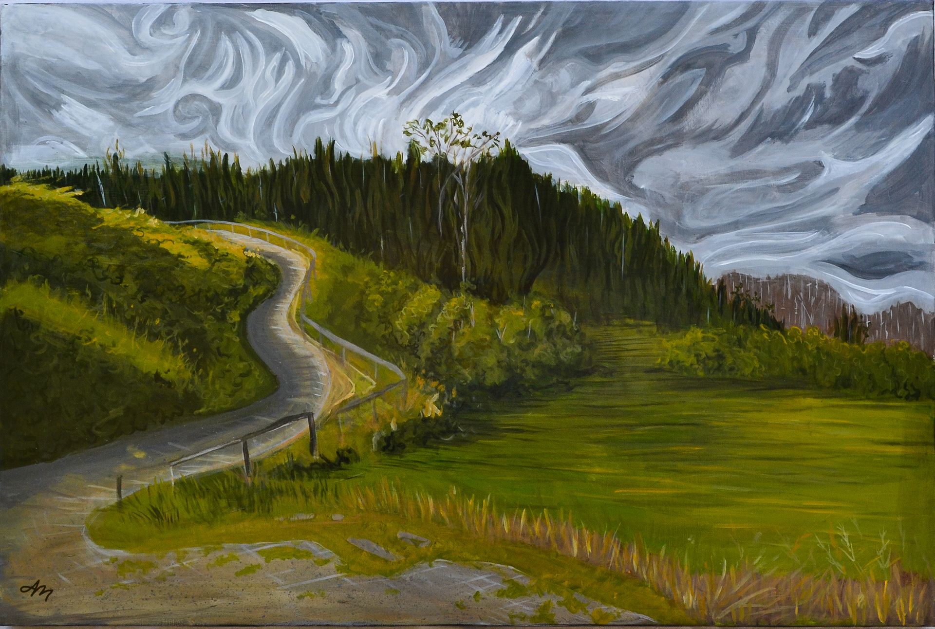 "Country Road"- 24"x36", acrylic on Canvas