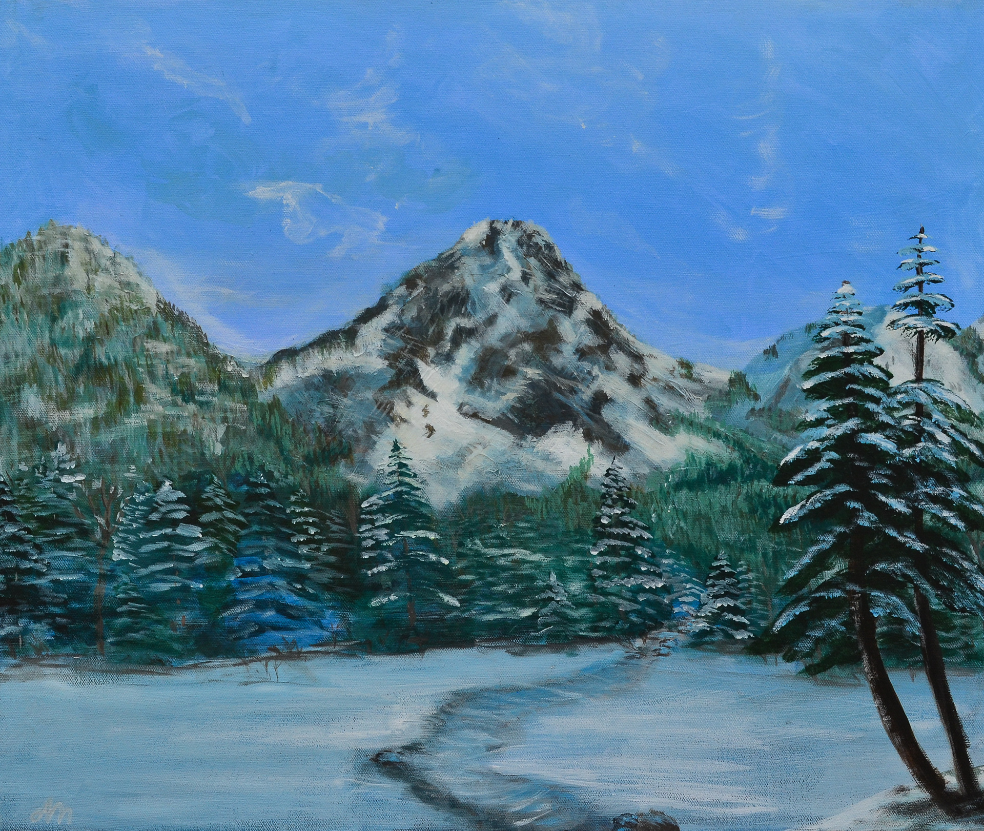 "Eastern Washington Winter", 20"x24", acrylic on Canvas