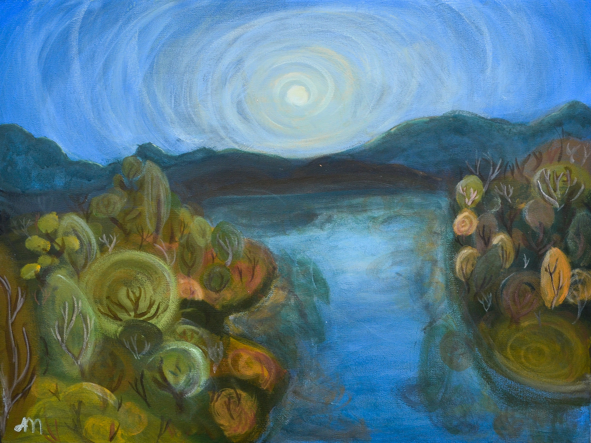 "Round River", 18"x24", acrylic on Canvas
