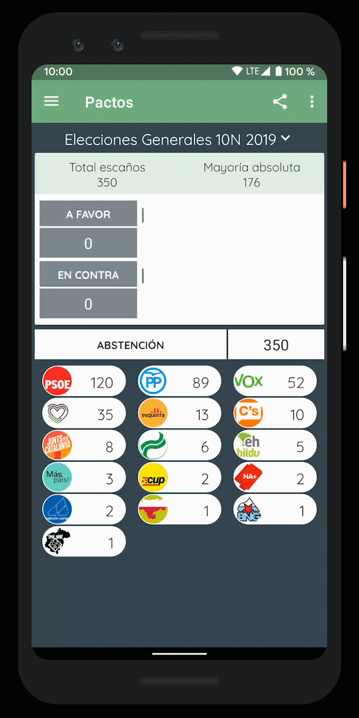 Motion options: touch multiple parties and add them all at the same time, and drag´n´drop each party.