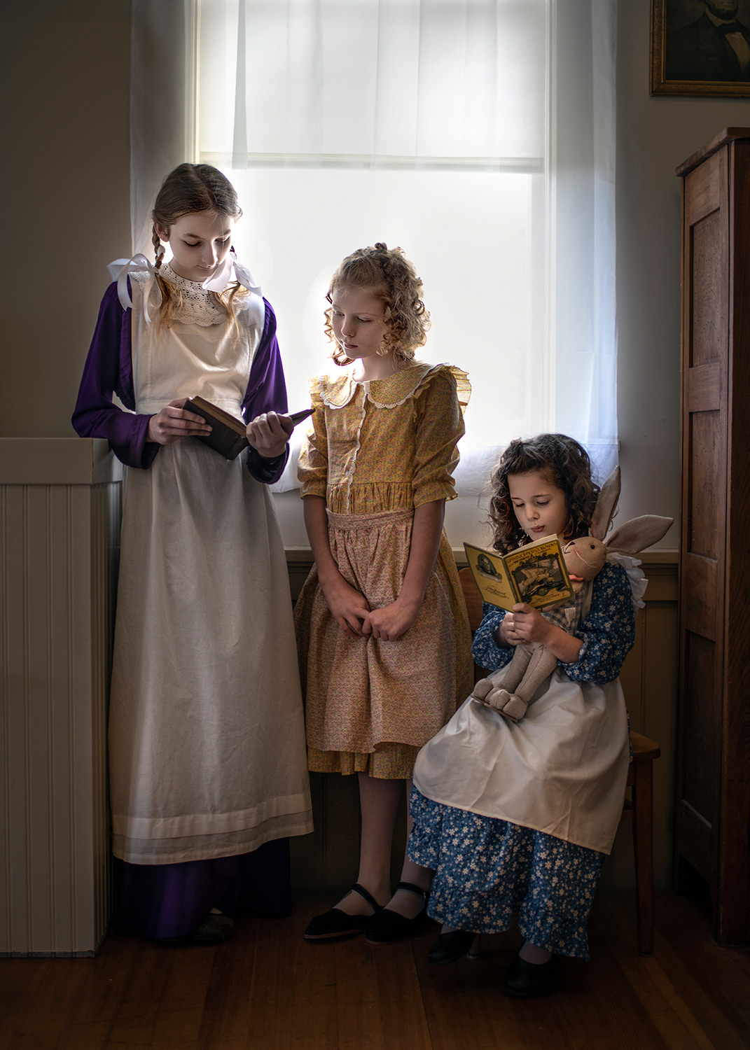 Some read to each other, and some to their toys.