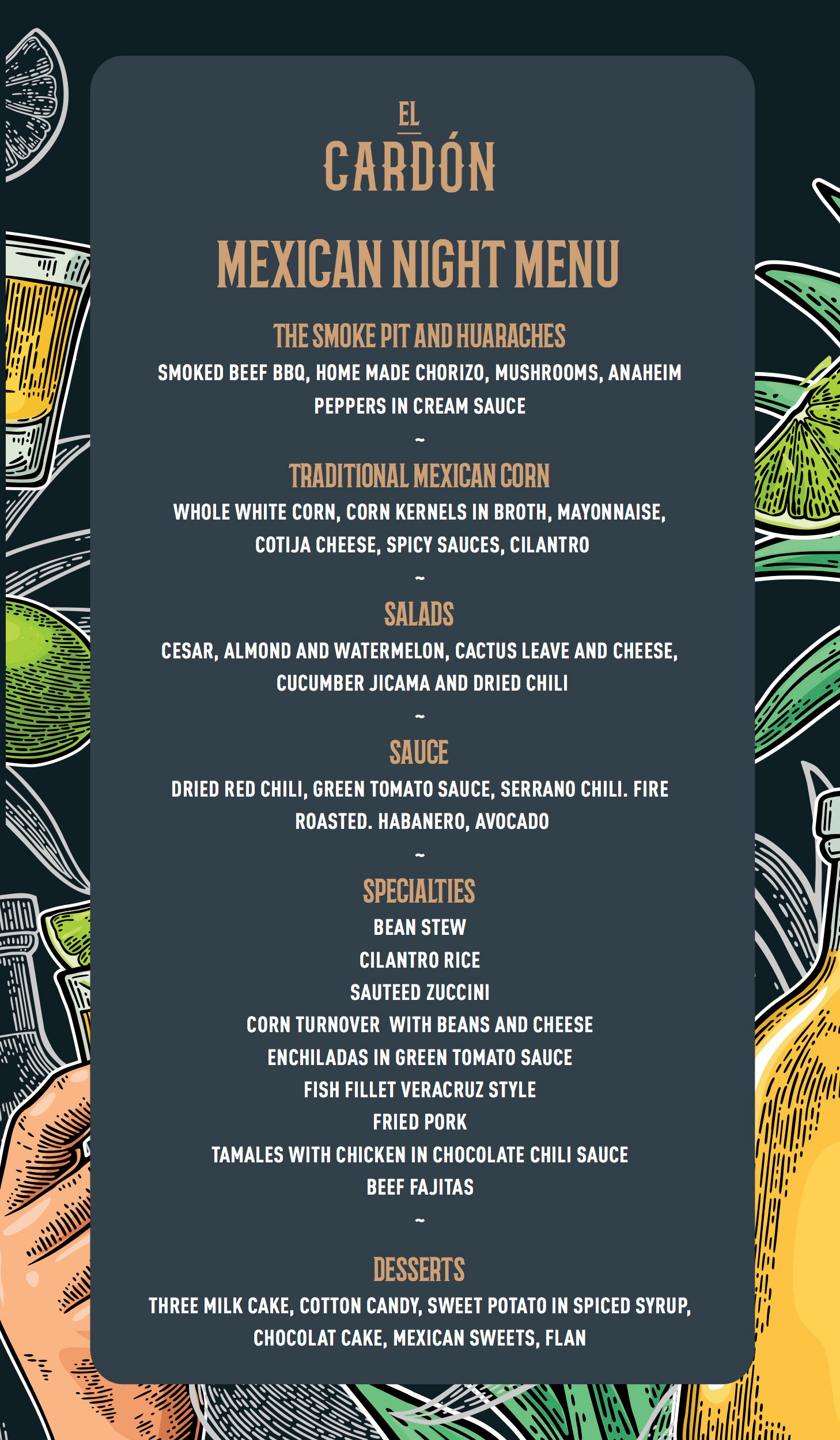 Menú Restaurante