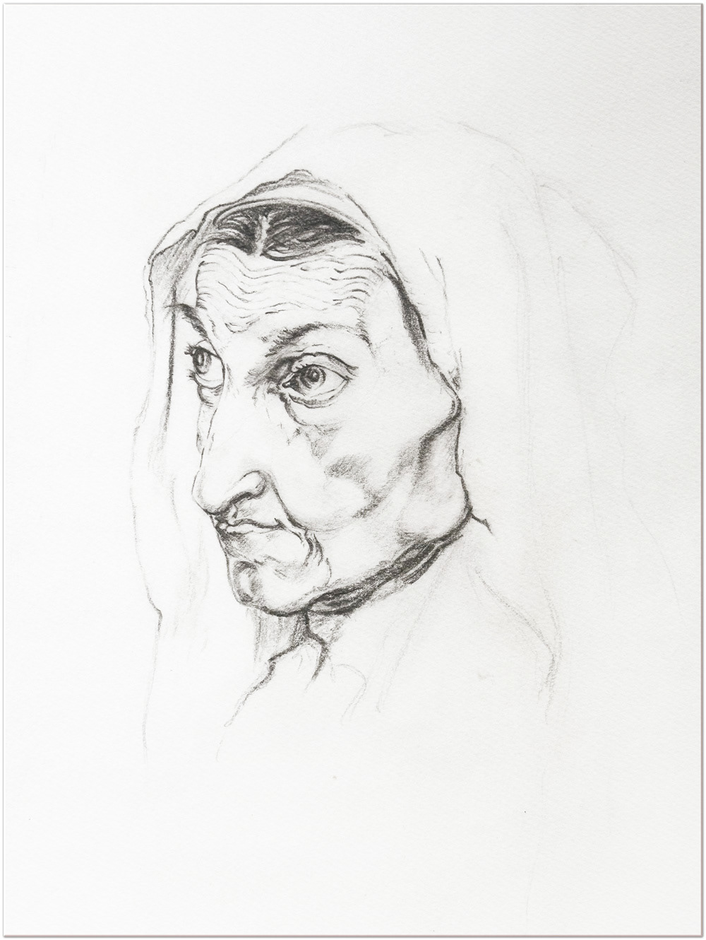 Copy of Albrecht Dürer's "Portrait of the Artist's Mother at the Age of 63" by Ralph Niemeyer • 1997 • Pencil on paper