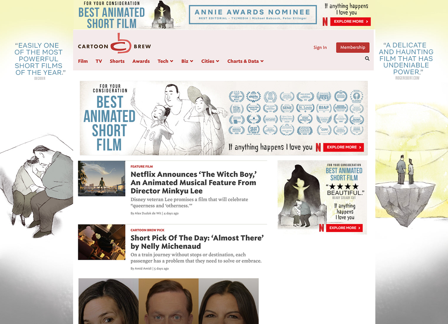 "if anything happens, i love you" cartoon brew takeover
