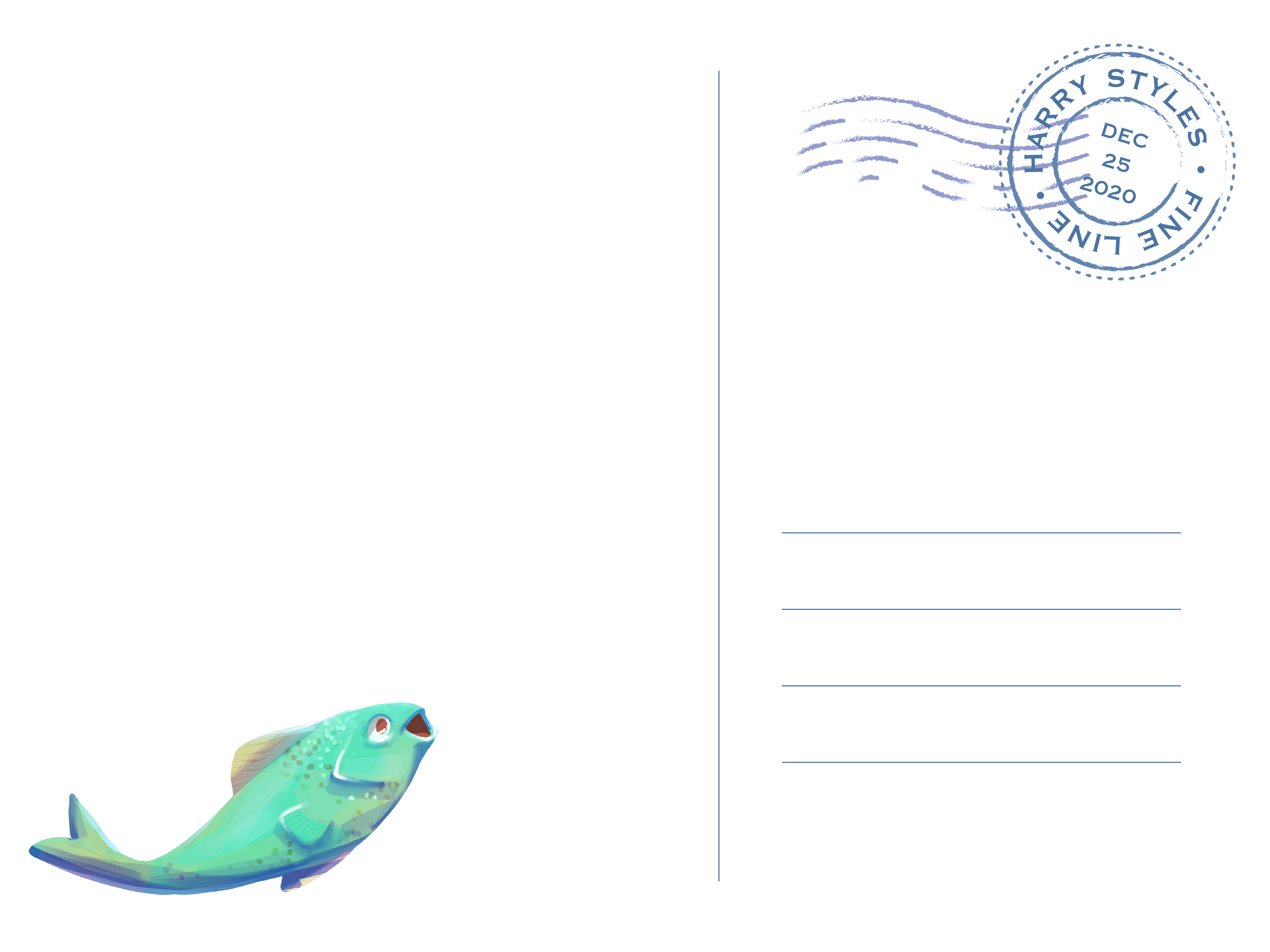 postcard back