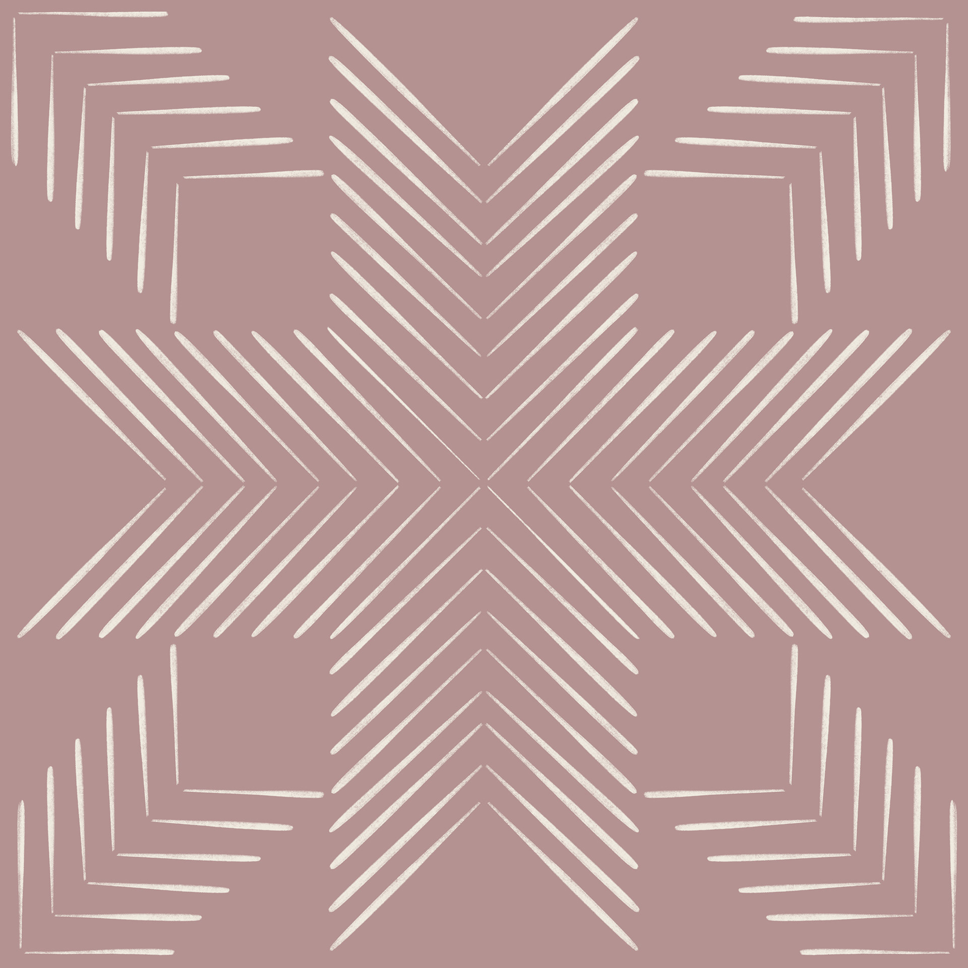 line geo - creamy white, dusty rose