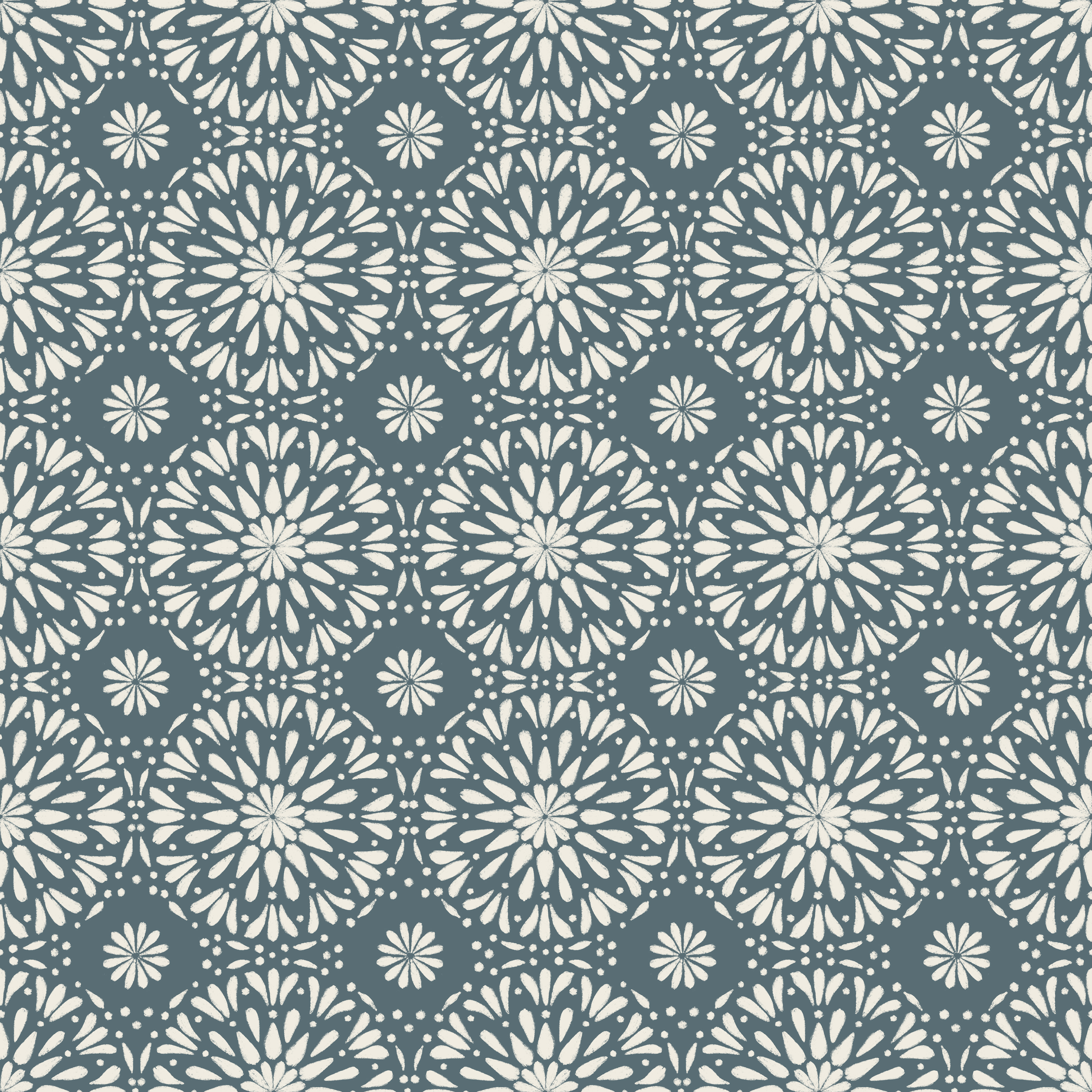 doilies - creamy white, marble blue
