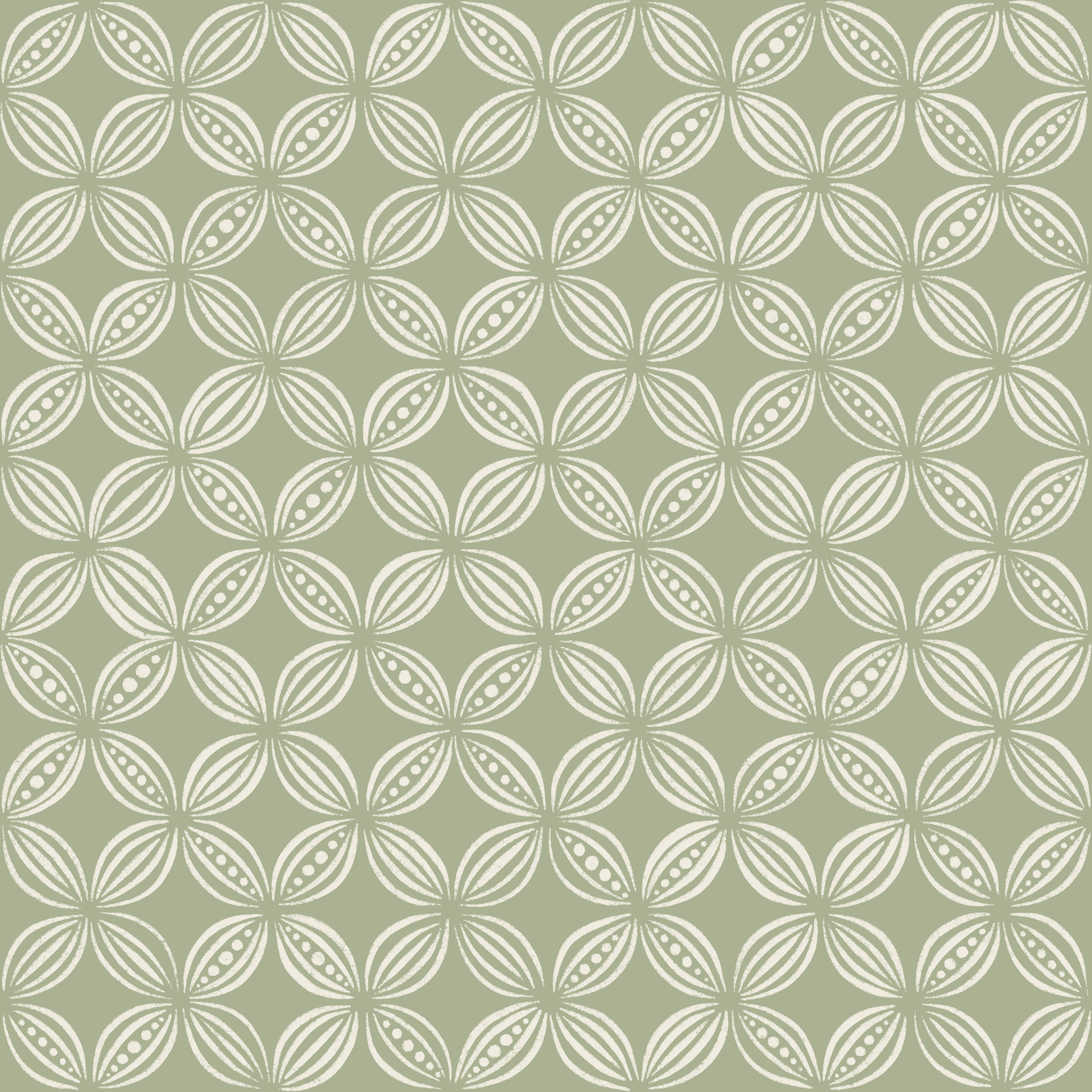 peas pods - creamy white, light sage green