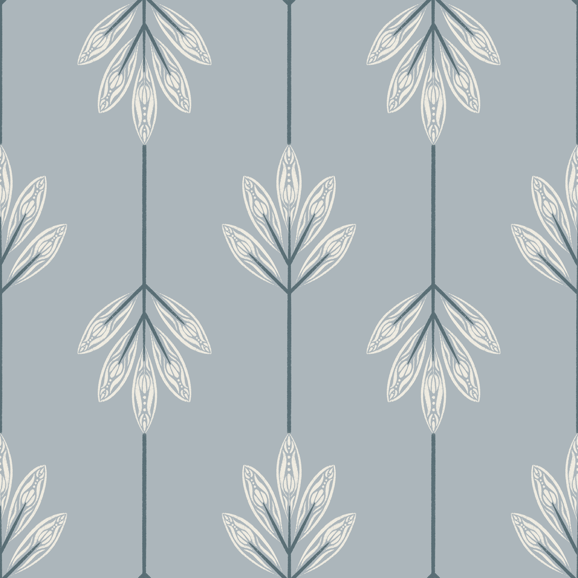 trees - creamy white, french grey, marble blue