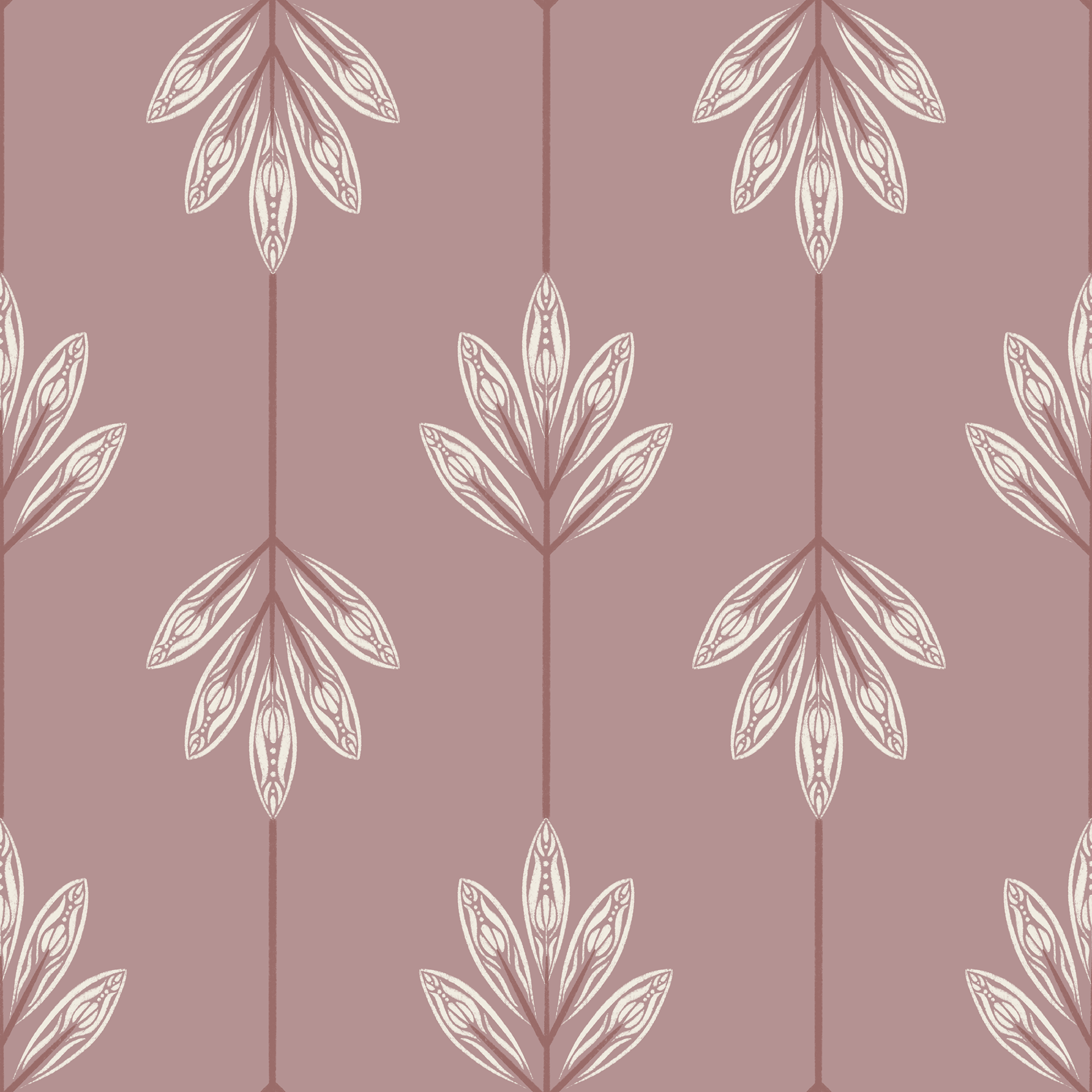 trees - copper rose, creamy white, dusty rose