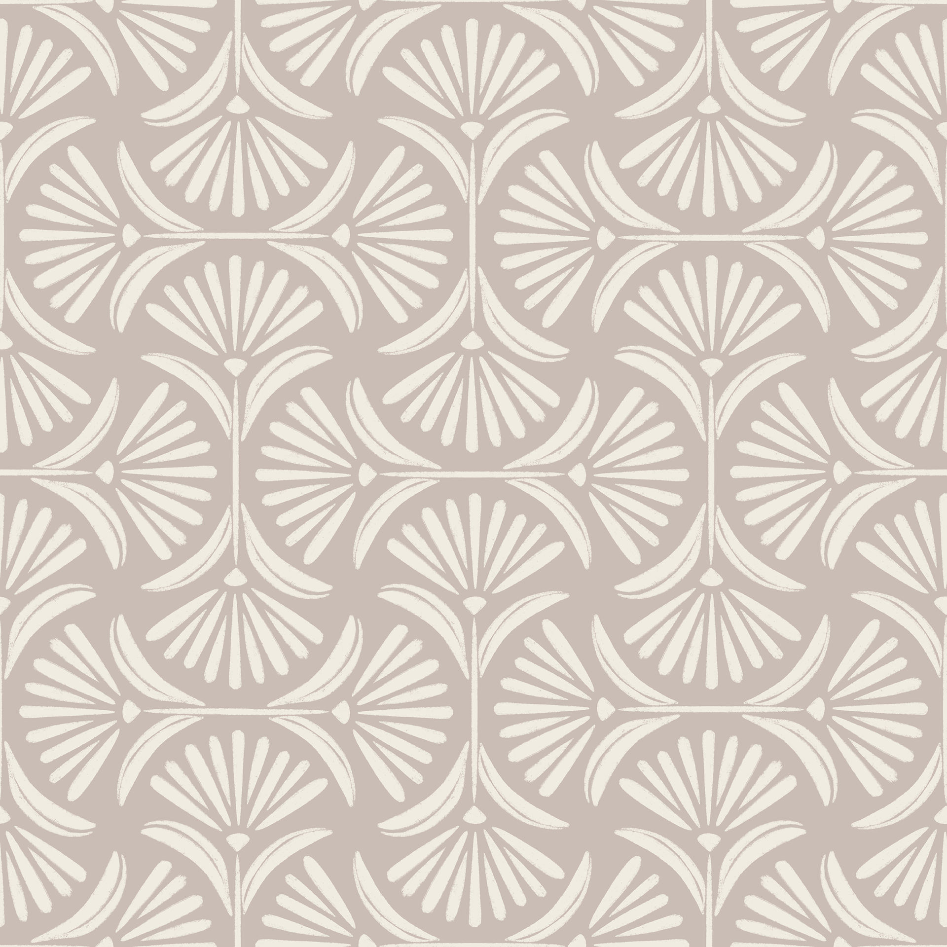 flower ogee - creamy white, silver rust