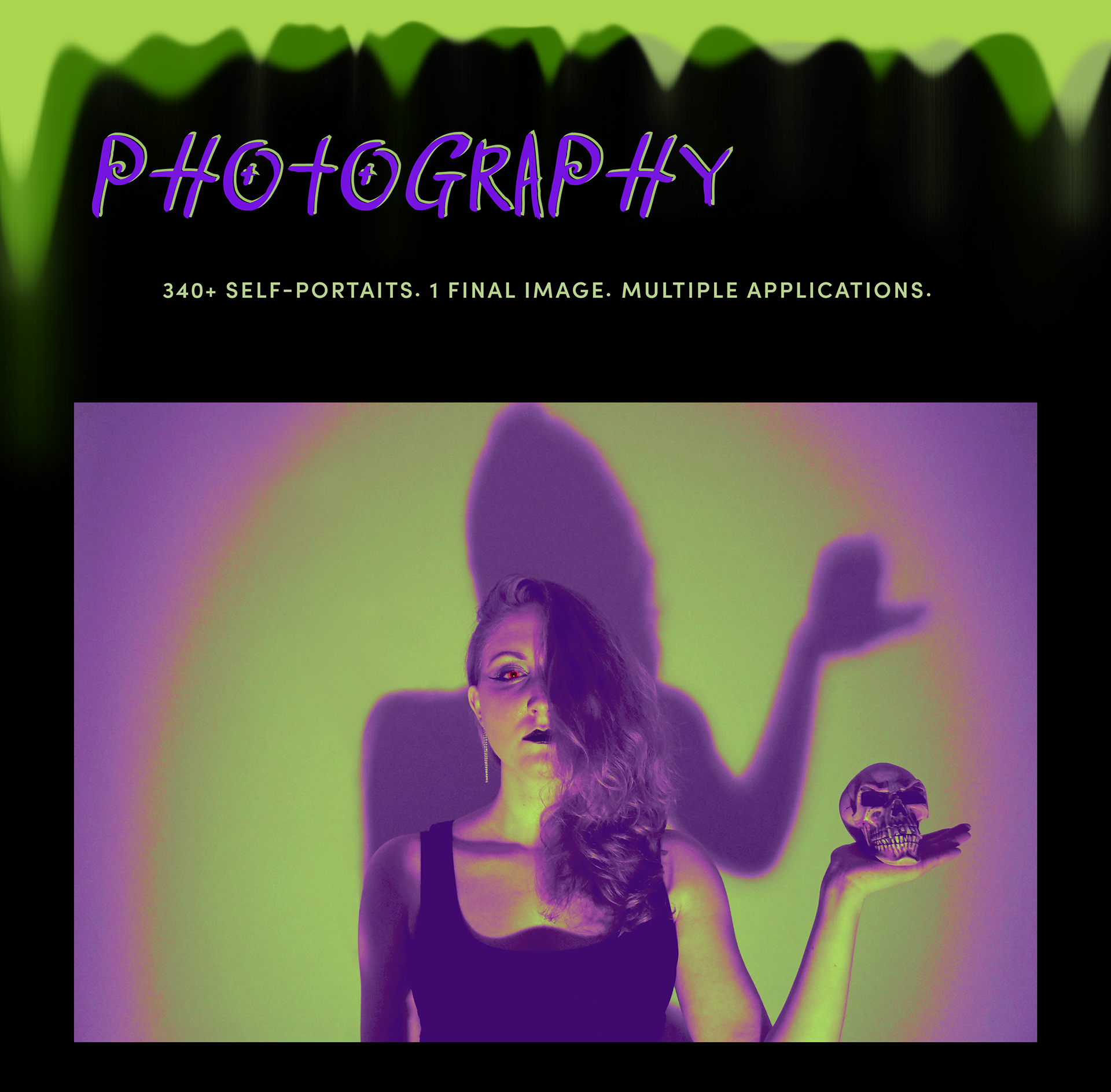 Monster Mashup Photography – 340+ self-portraits. 1 final image. multiple applications.