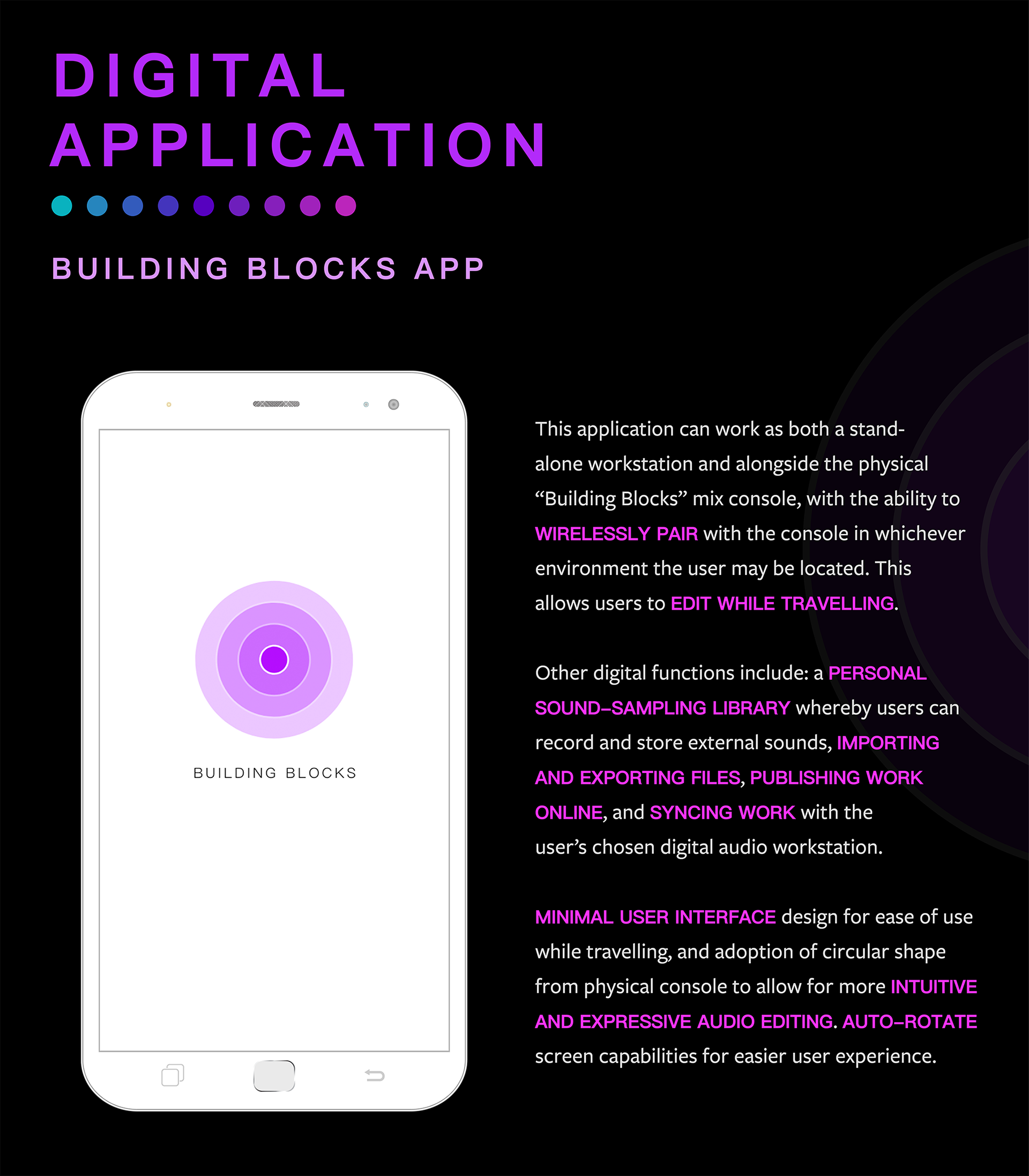 Building Blocks Digital Application - app design.
