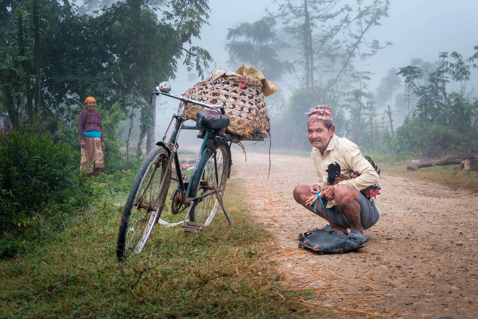 On the way to the market.