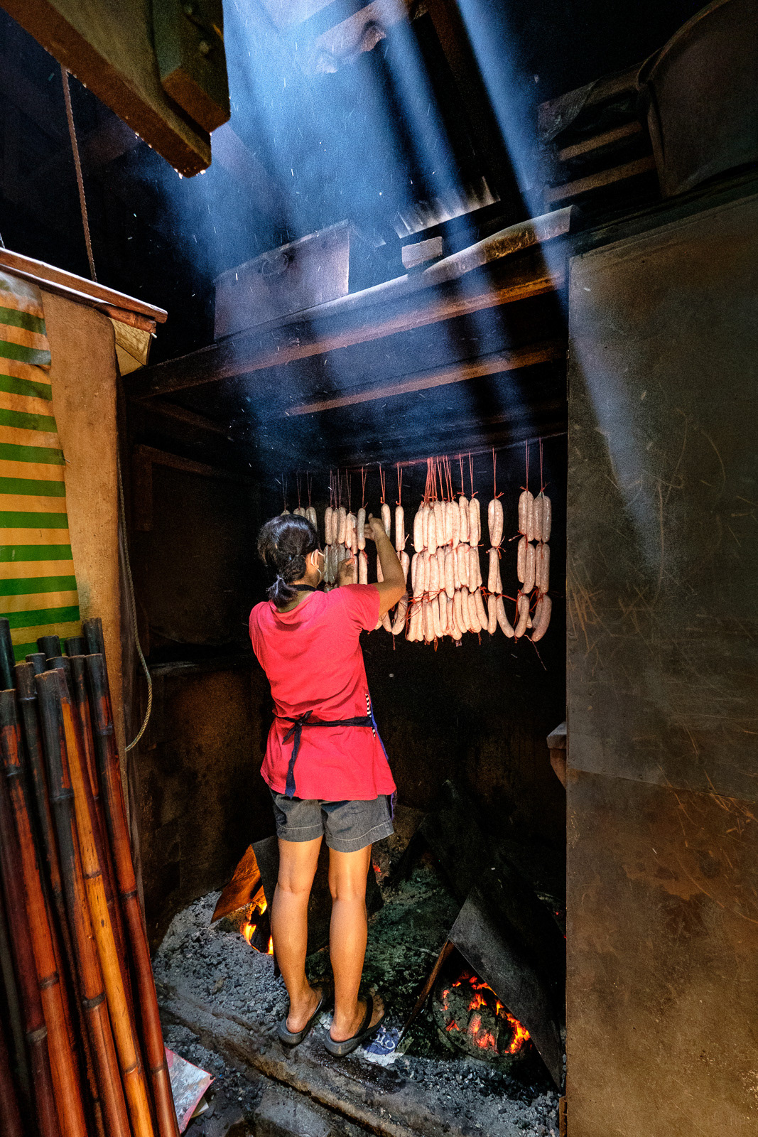 In to the smoke house