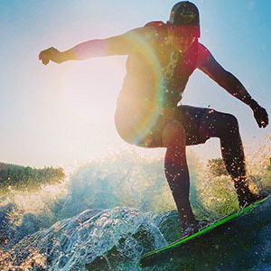 Surfing Payette Lake