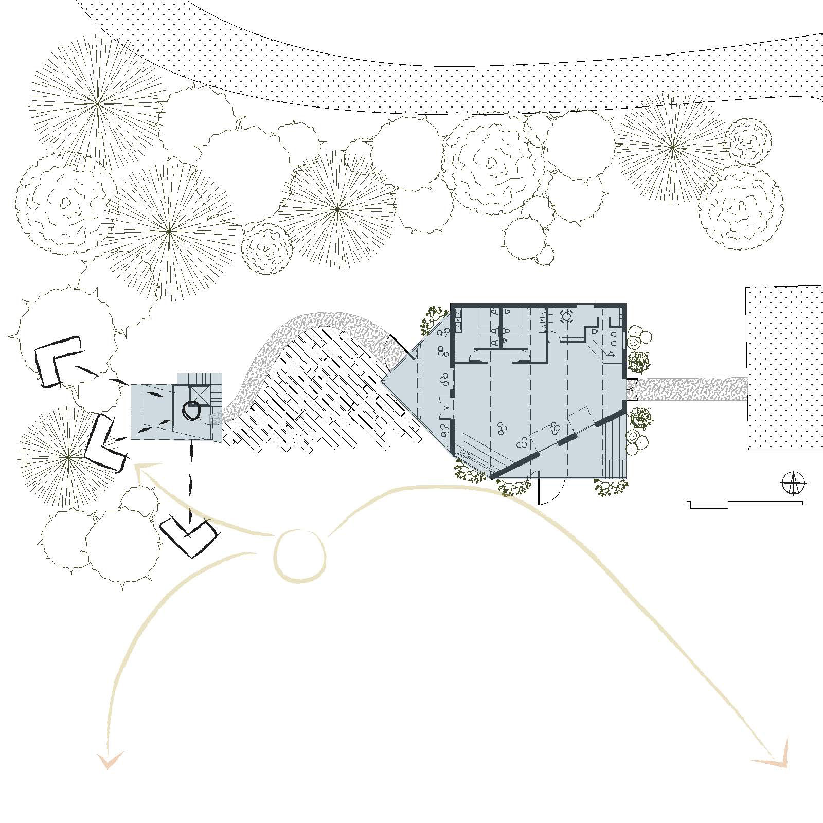 Site Plan of Visitors Center