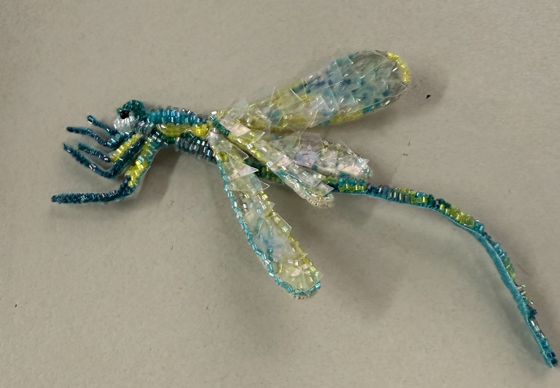 First draft beaded dragonfly