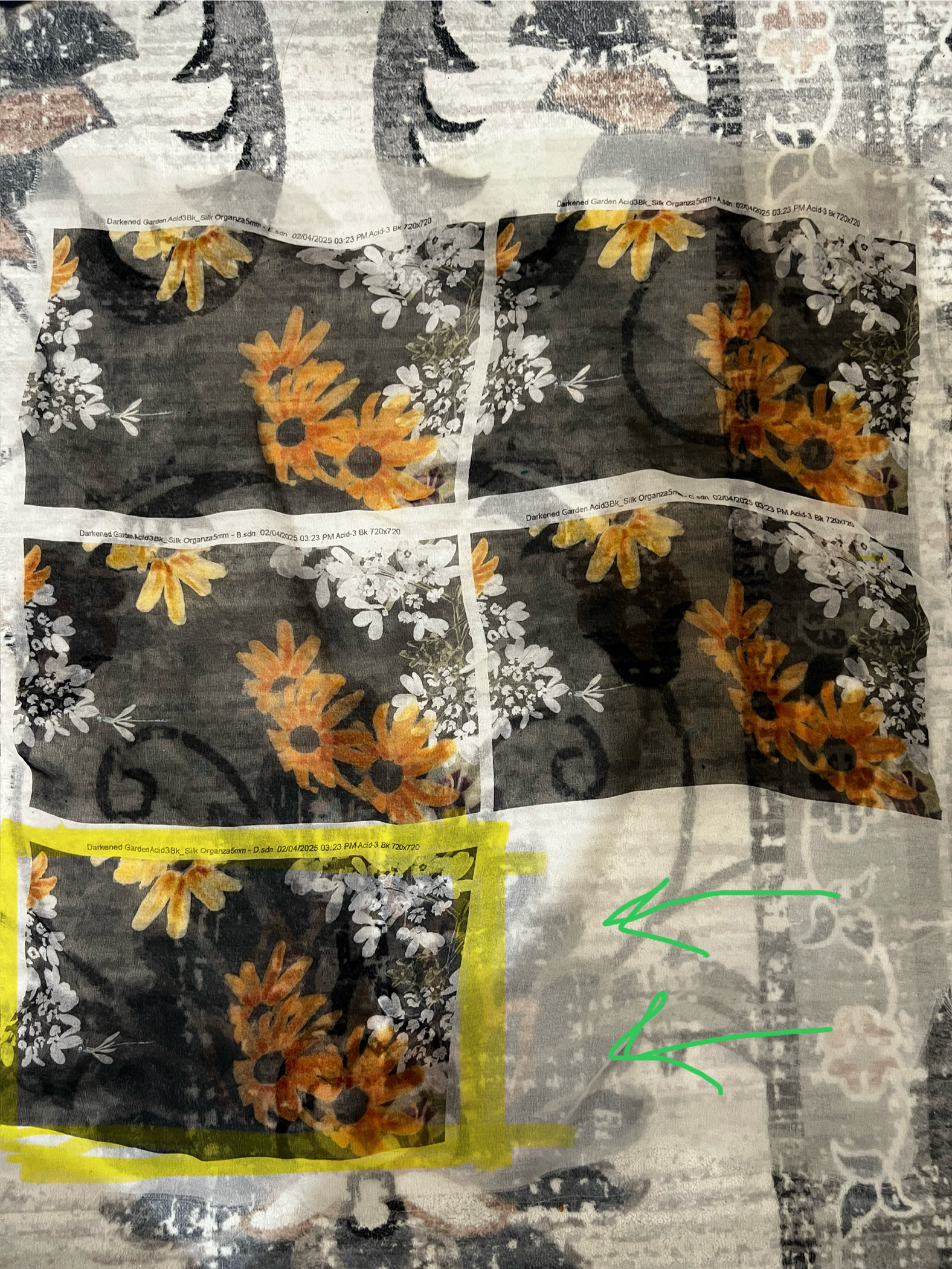 Selects for the organza