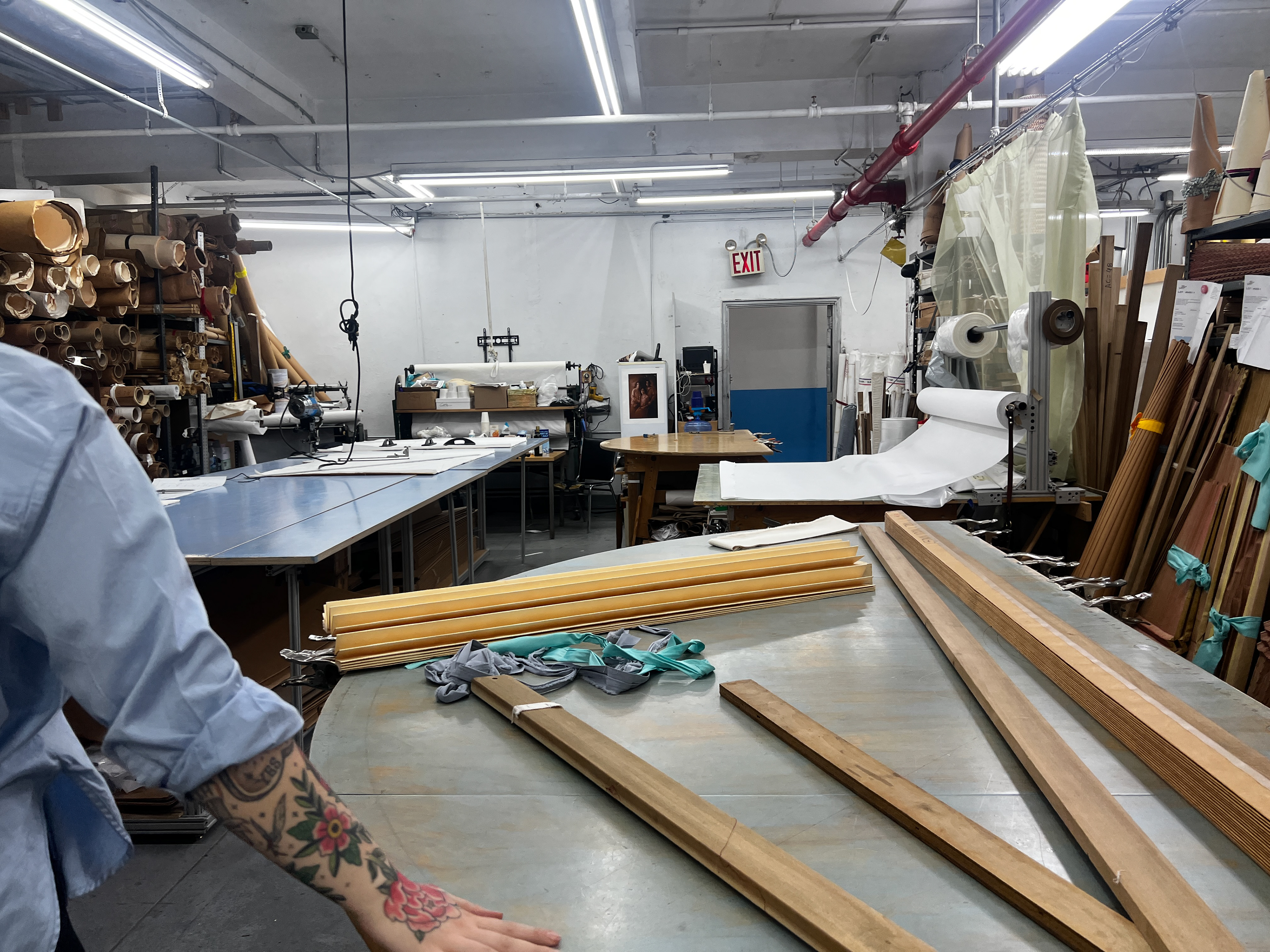 A tour of Tom's Sons pleating room and all of their pleating forms