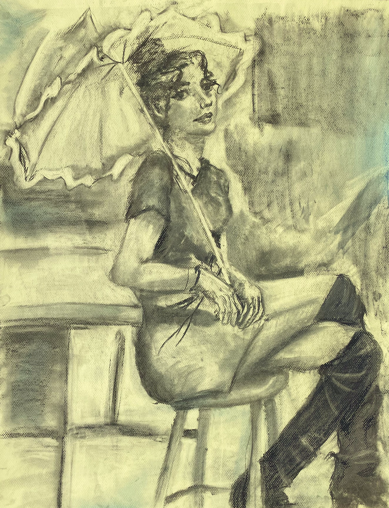 Emily - Charcoal on Tones Paper