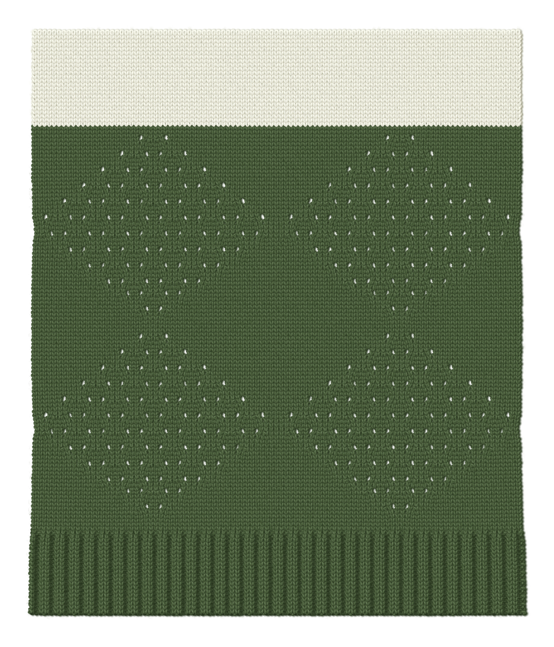 Green Pointelle swatch simulation