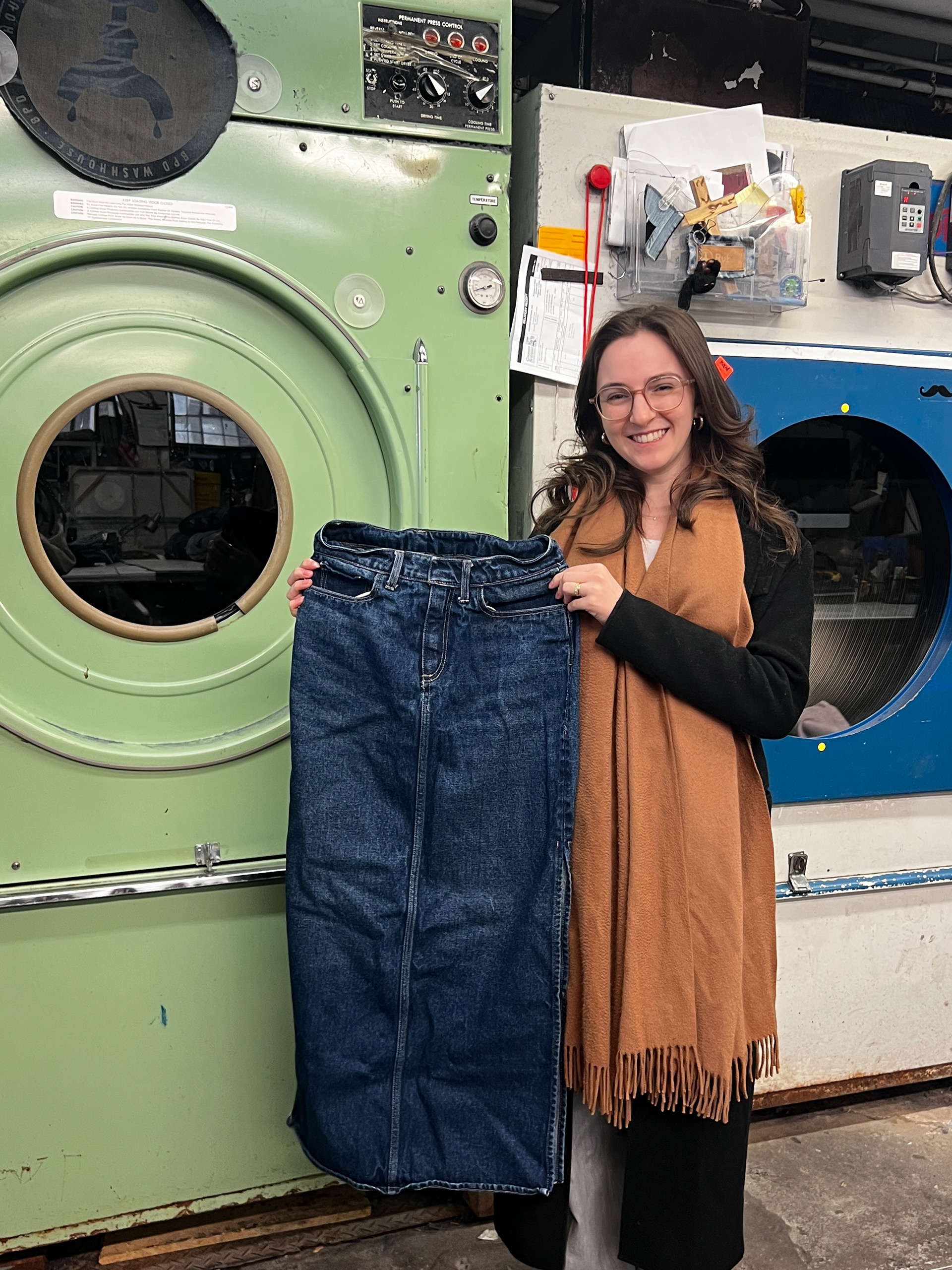 Picking up my skirt from Blueprint Denim Washouse