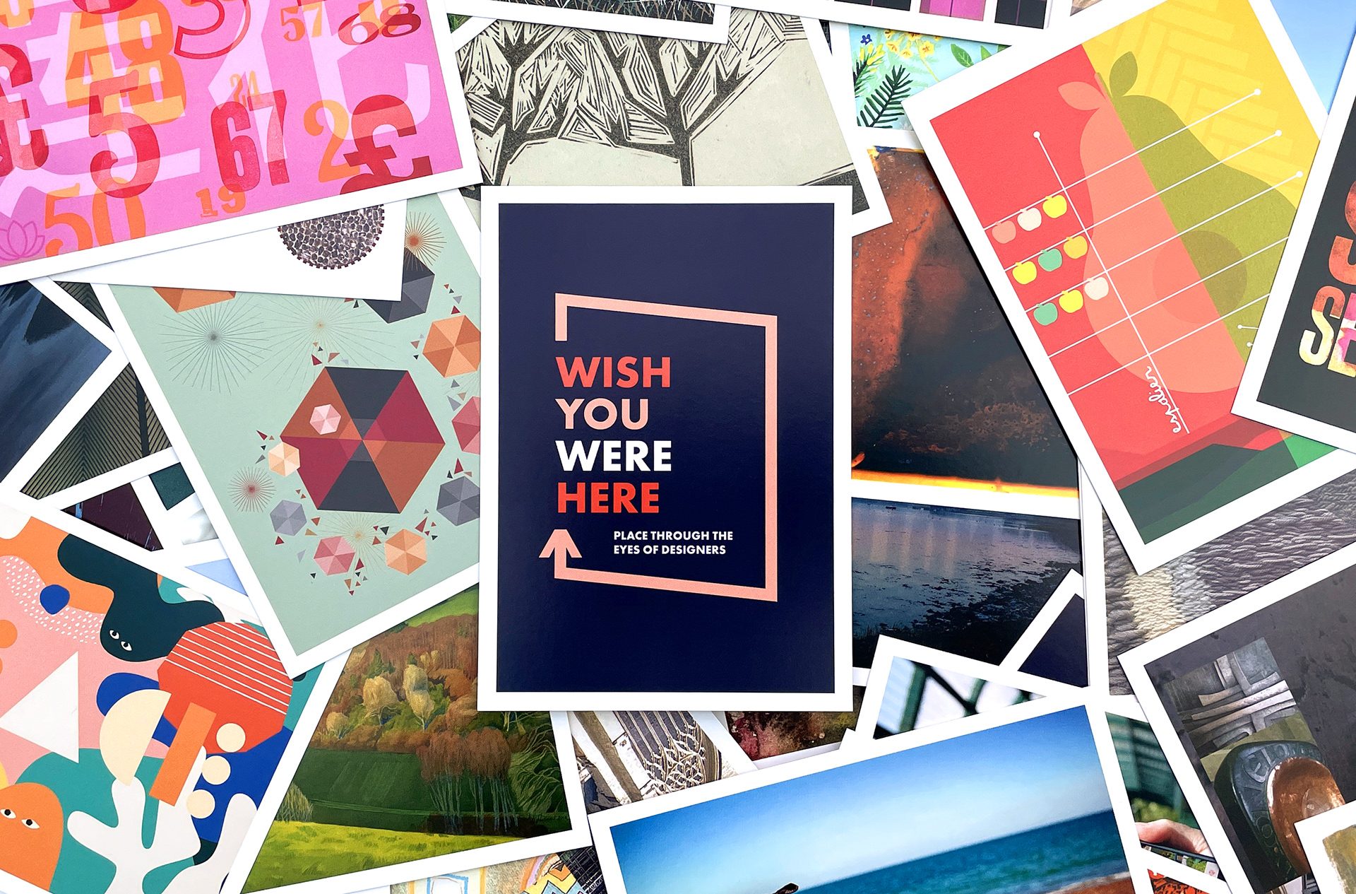 Design Collective Chichester & Pallant House Summer open event Wish You Were Here postcards