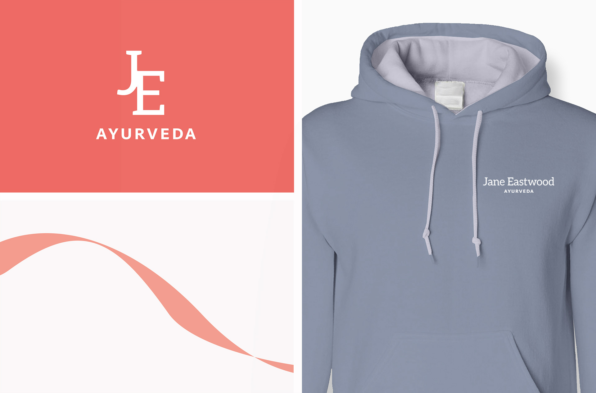 Chichester's Jane Eastwood Ayurveda social asset logo design, ribbon graphic & apparel design