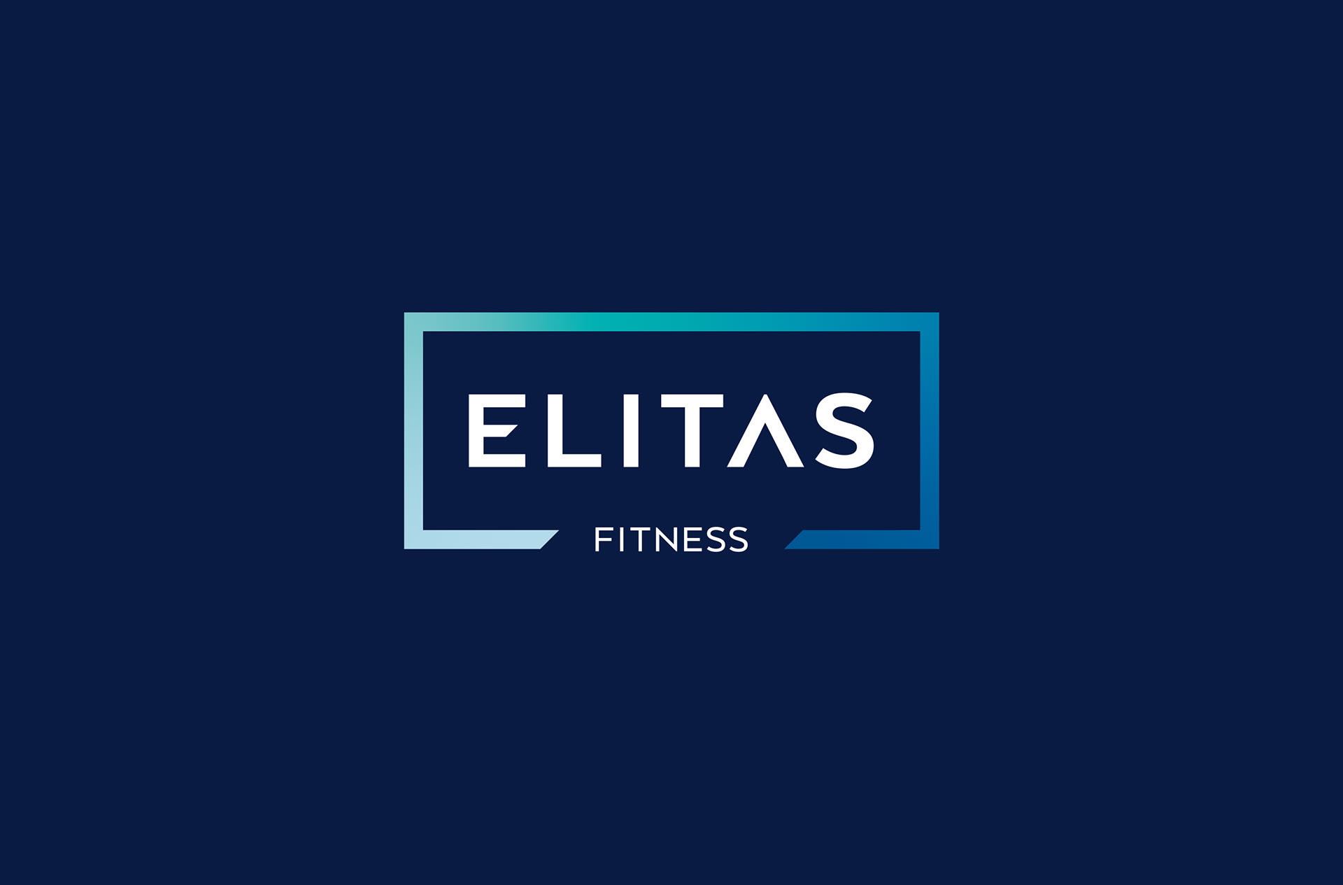 Chichester's Elitas Fitness full colour gradient main brand identity logo design