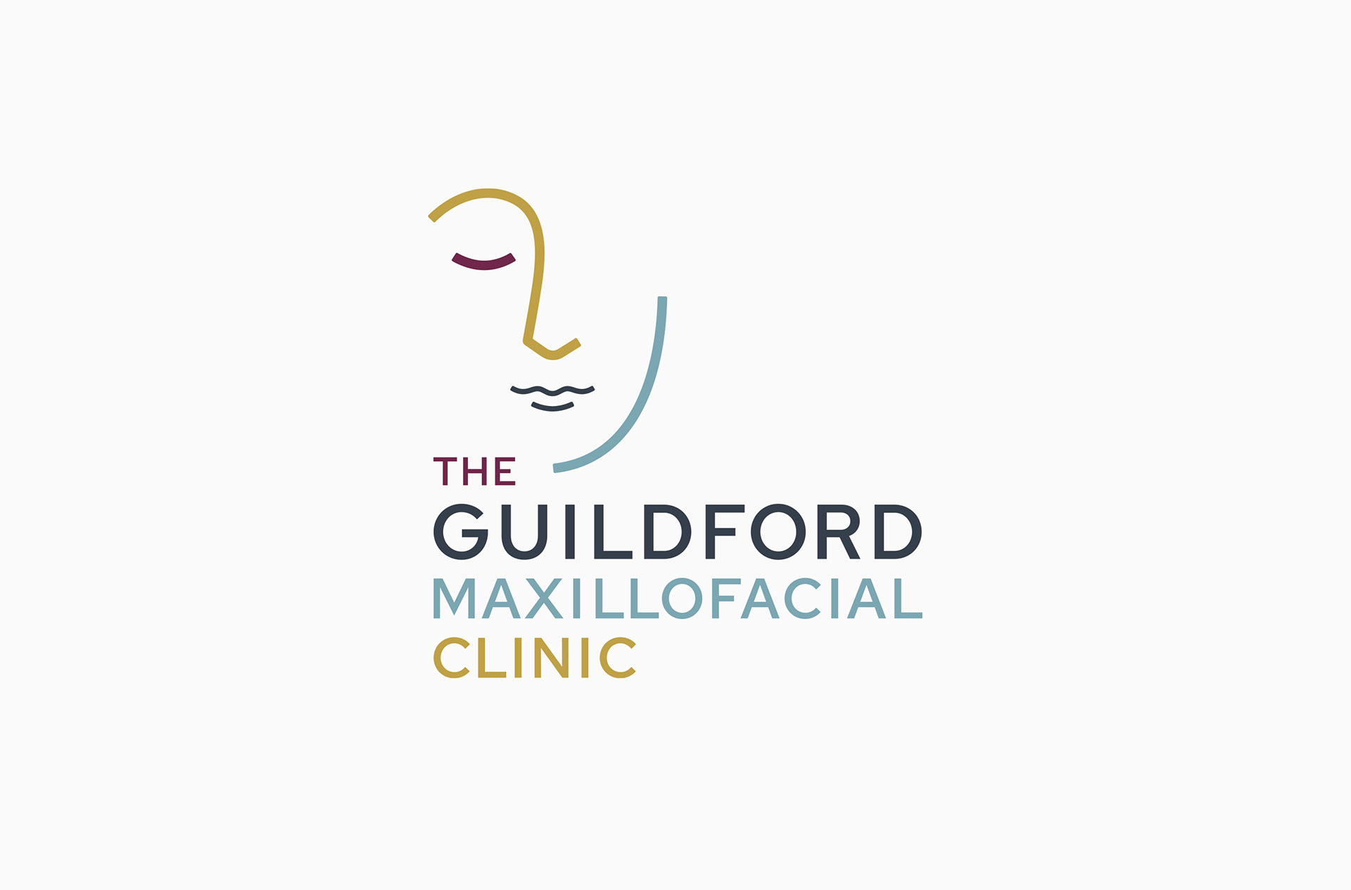 Guildford Maxillofacial Clinic full colour main brand identity logo design
