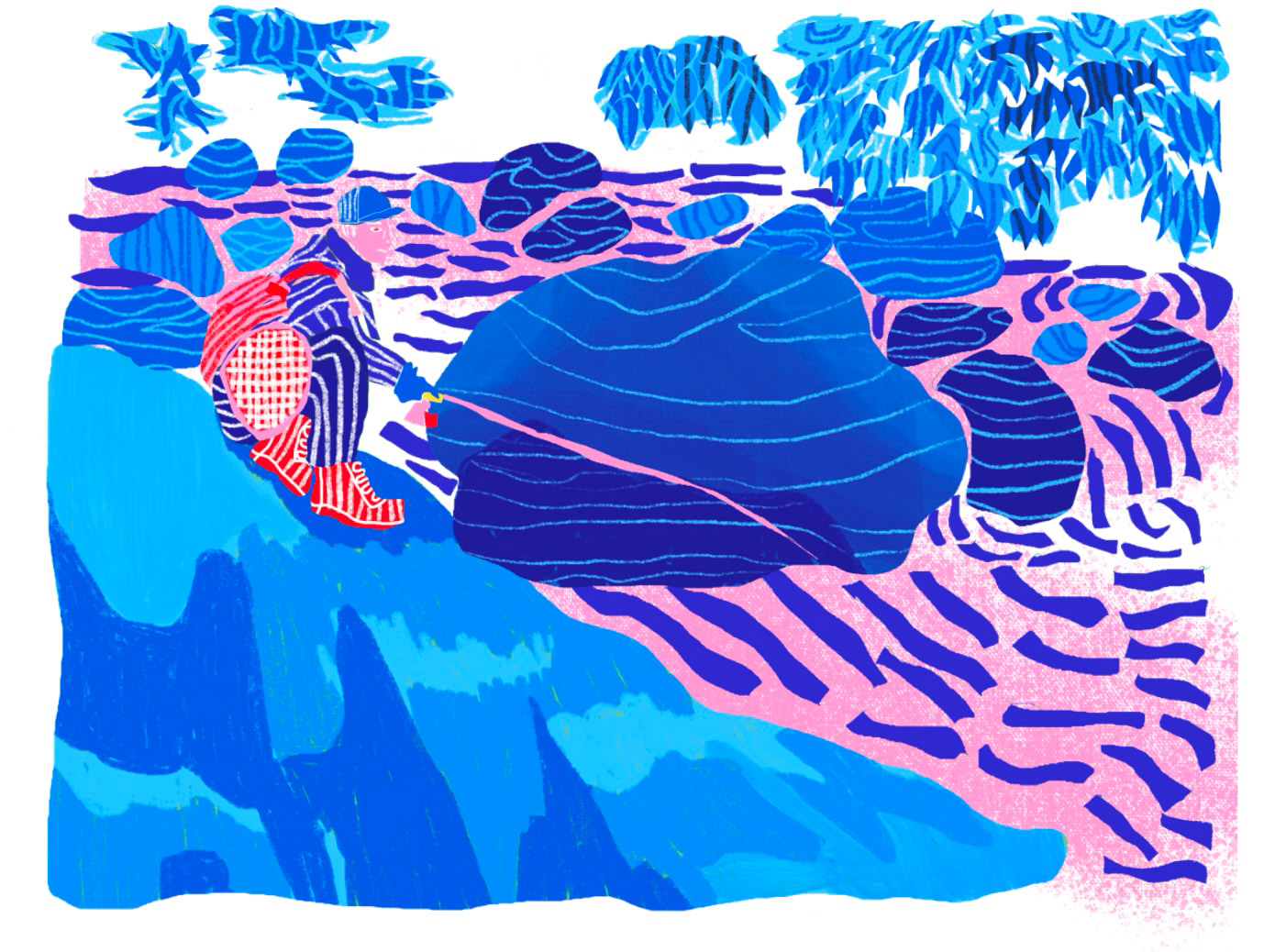 Fly fishing in a pristine mountain stream