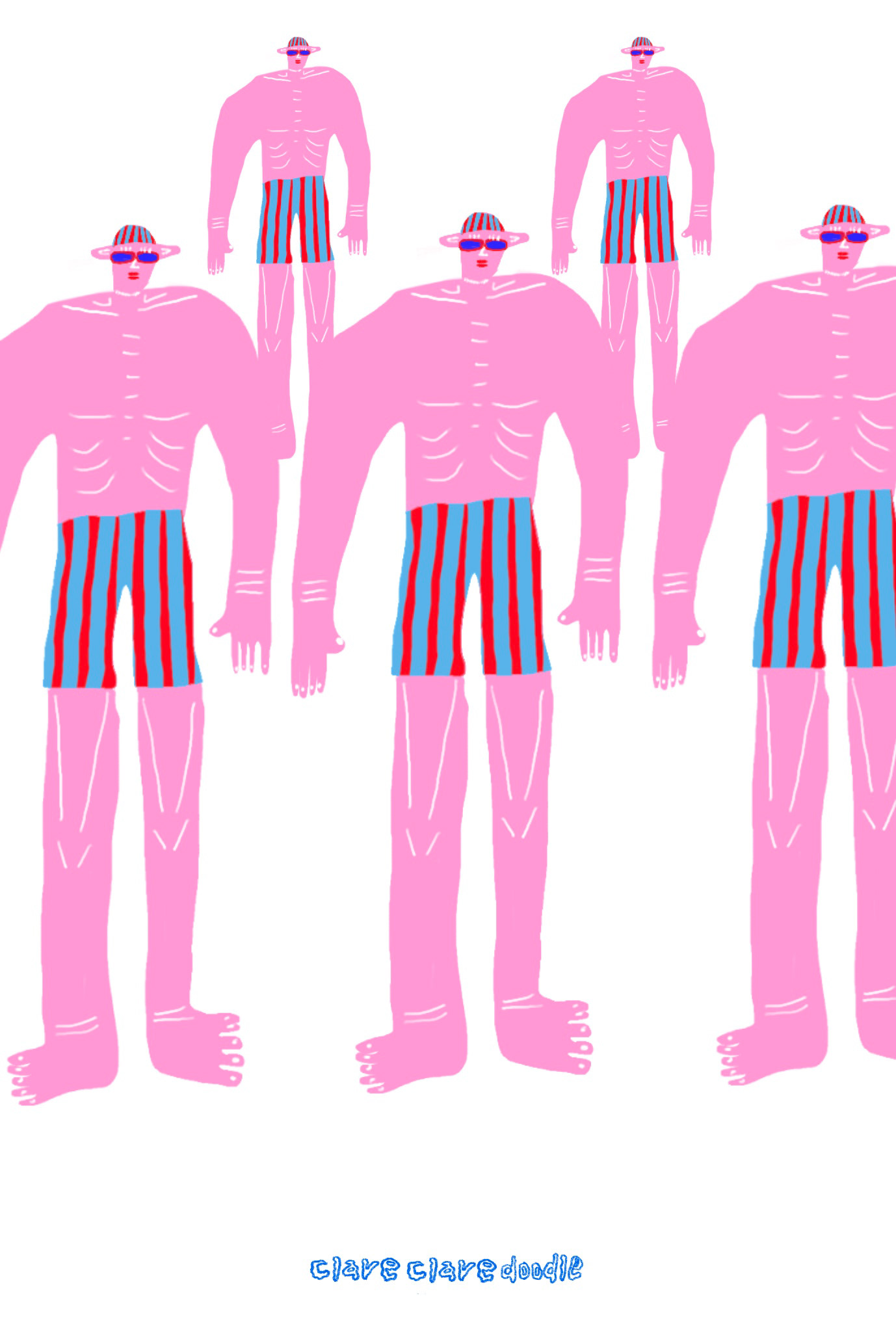 Men in swimsuits