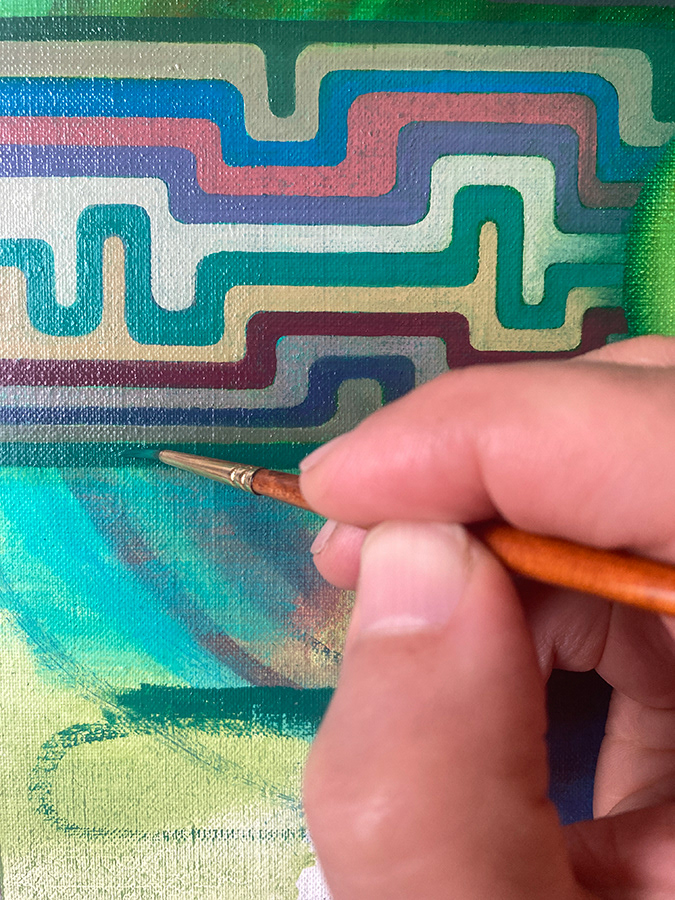 studio/process snapshot, oil on linen