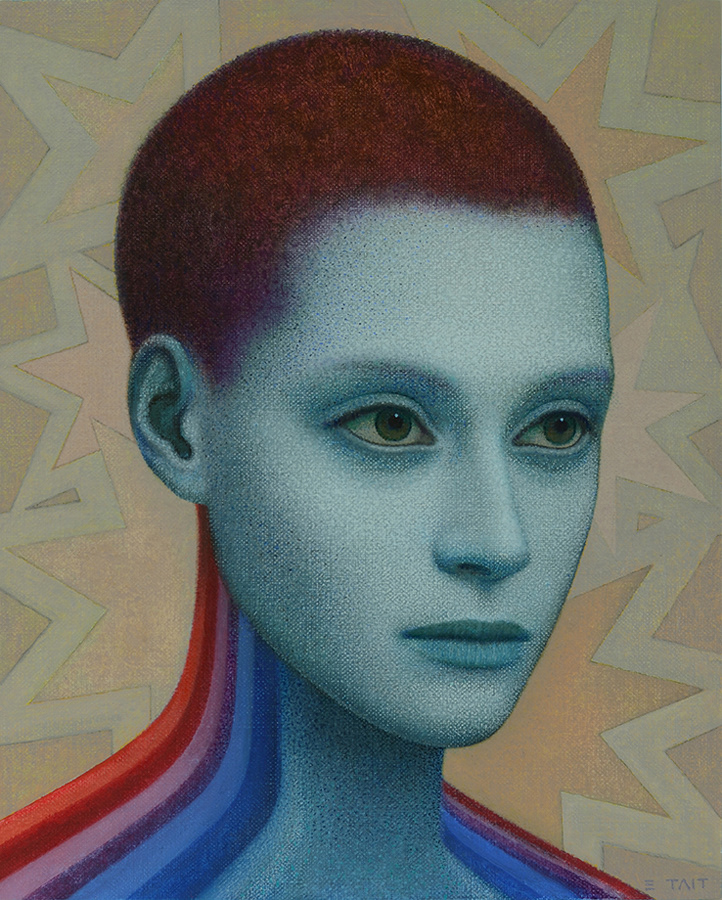 'Blue Boy' - oil on linen panel, 25 x 20cm (sold)