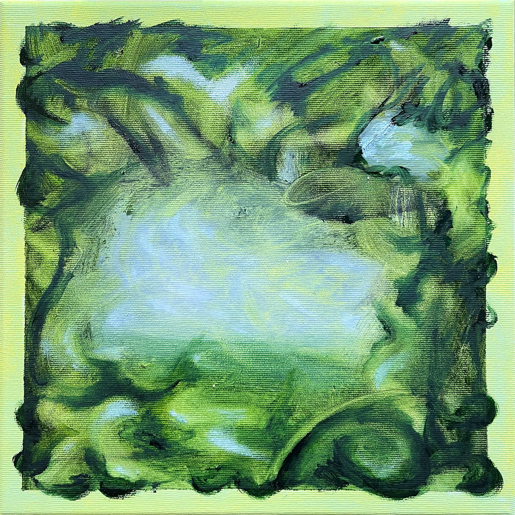 Sicht IV, 30x30 cm, Öl auf Leinwand, 2025