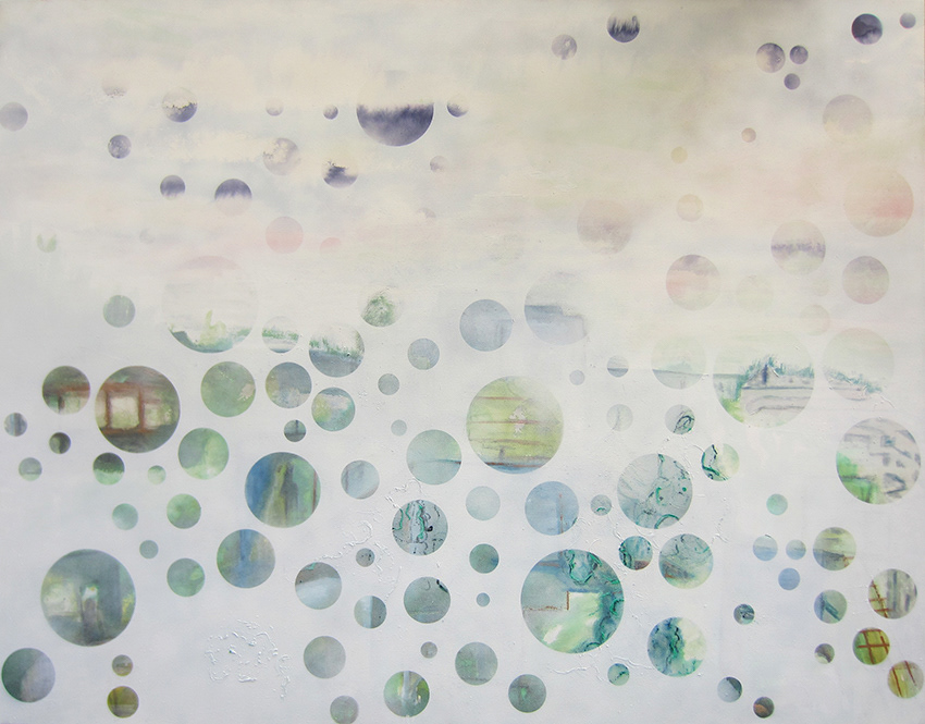 "Quantenwetter", Öl auf Leinwand, 110 x 140 cm, 2012