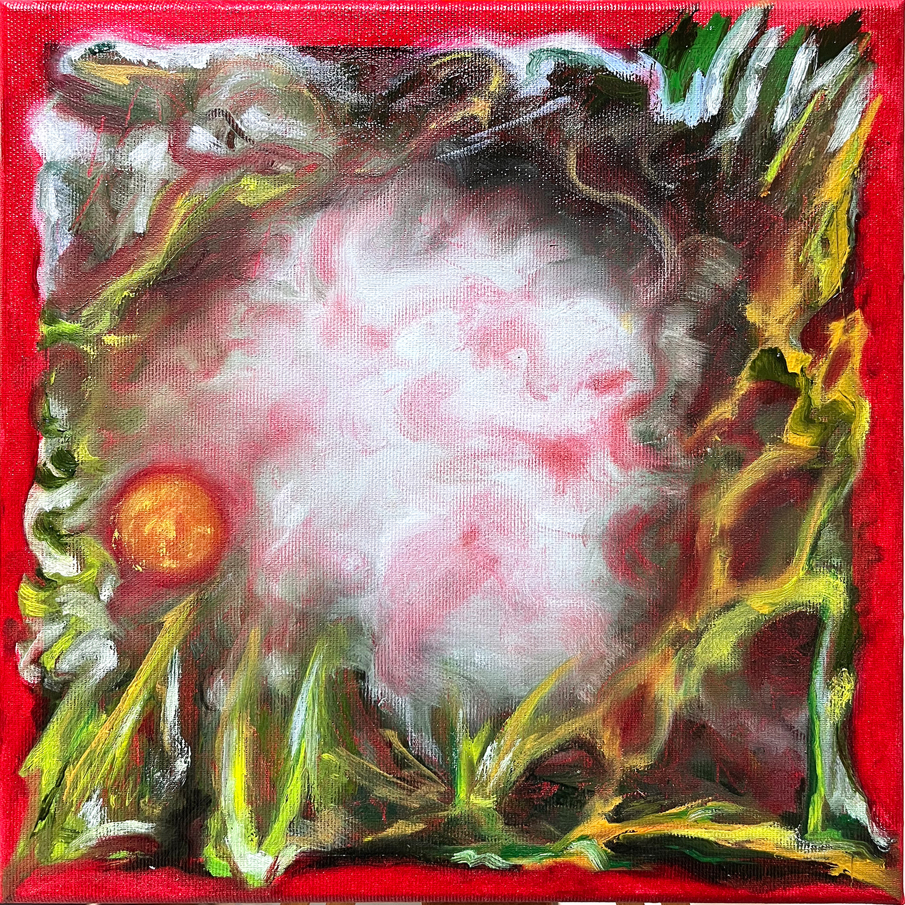 Sicht I, 30x30 cm, Öl auf Leinwand, 2025