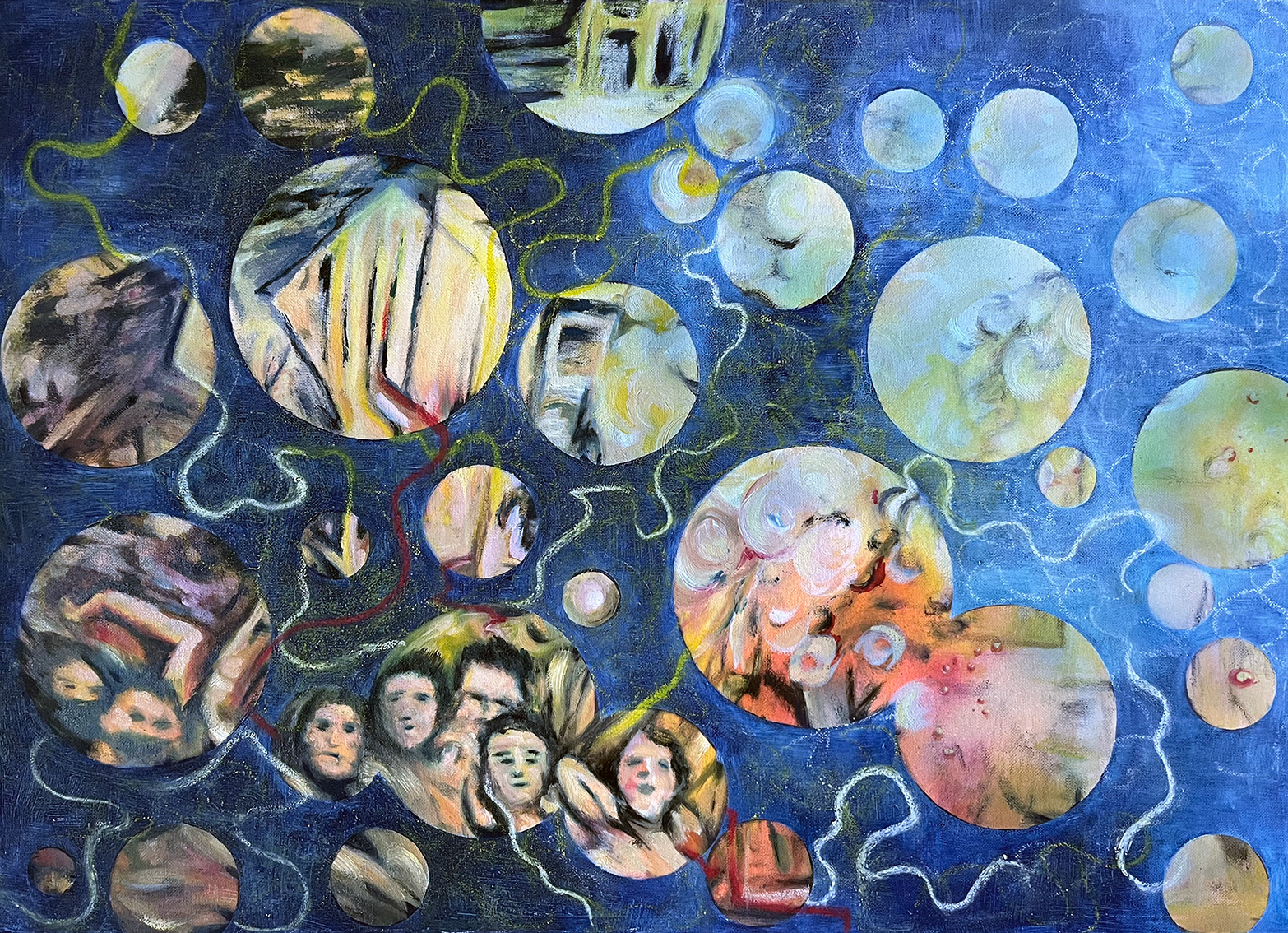 "Widerstand II", 2024, Öl auf Leinwand, 50 x 70 cm,