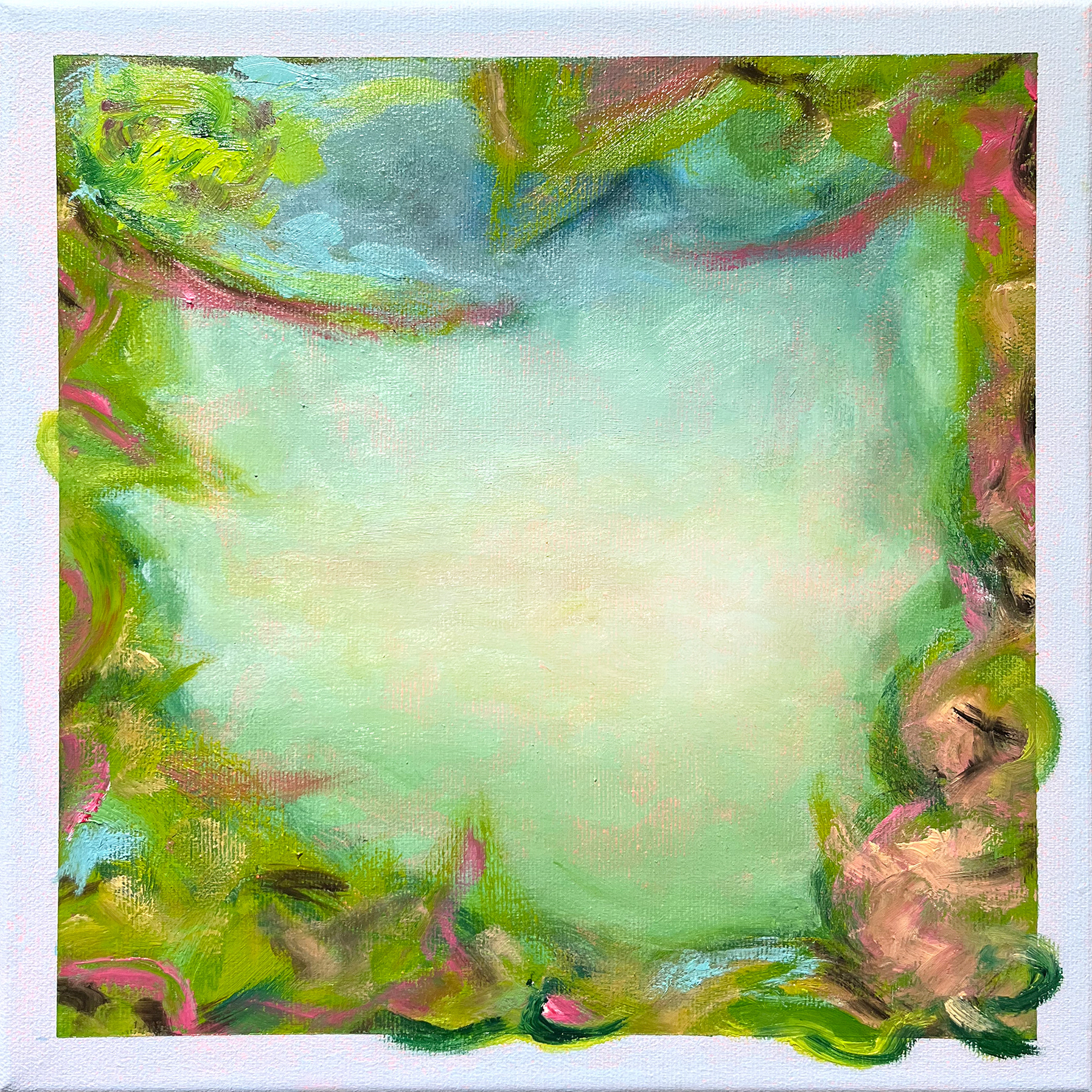 Sicht X, 30x30 cm, Öl auf Leinwand, 2025