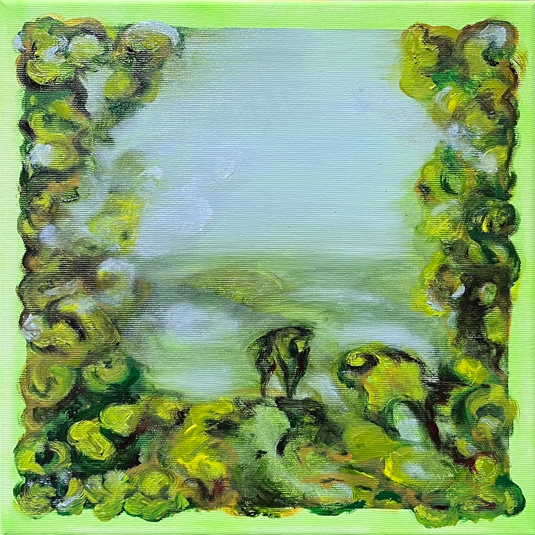 Sicht III, 30x30 cm, Öl auf Leinwand, 2025