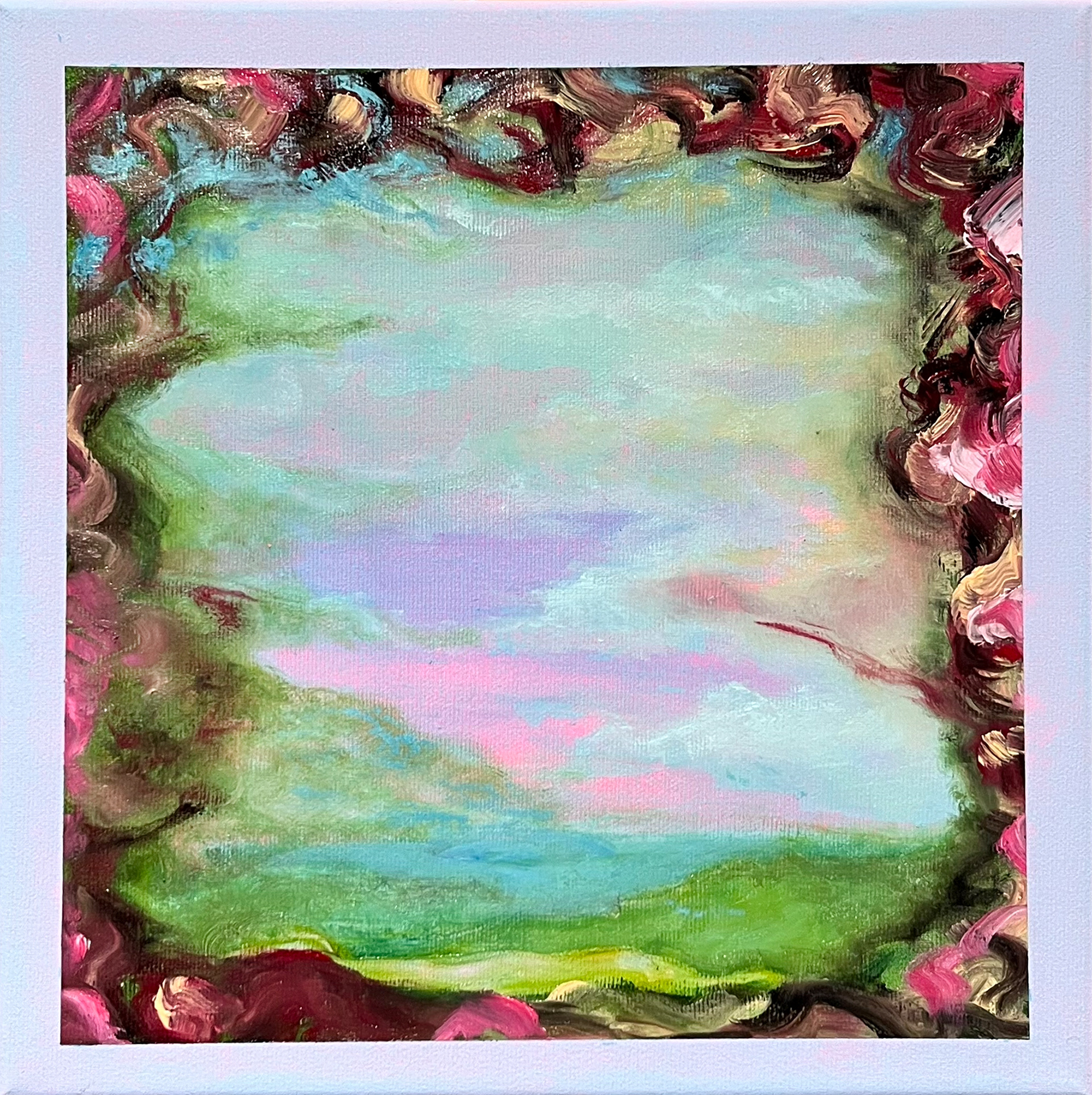 Sicht IX, 30x30 cm, Öl auf Leinwand, 2025