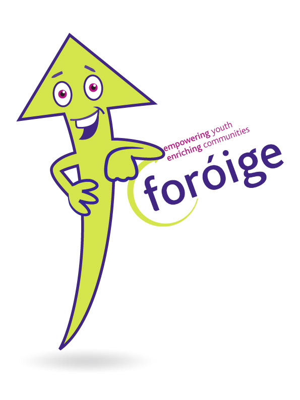 I created a Mascot using the green Foróige swish.