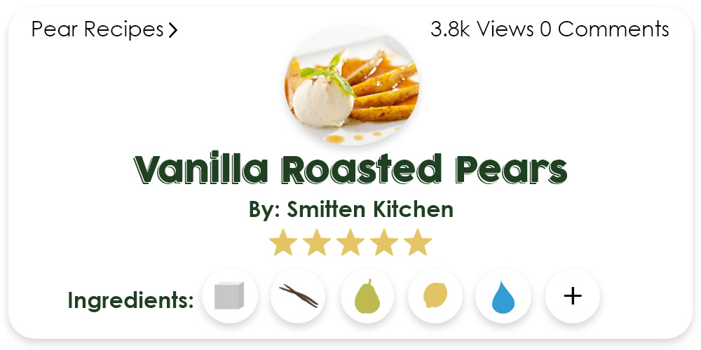 Pear Recipe Card (Collapsed)